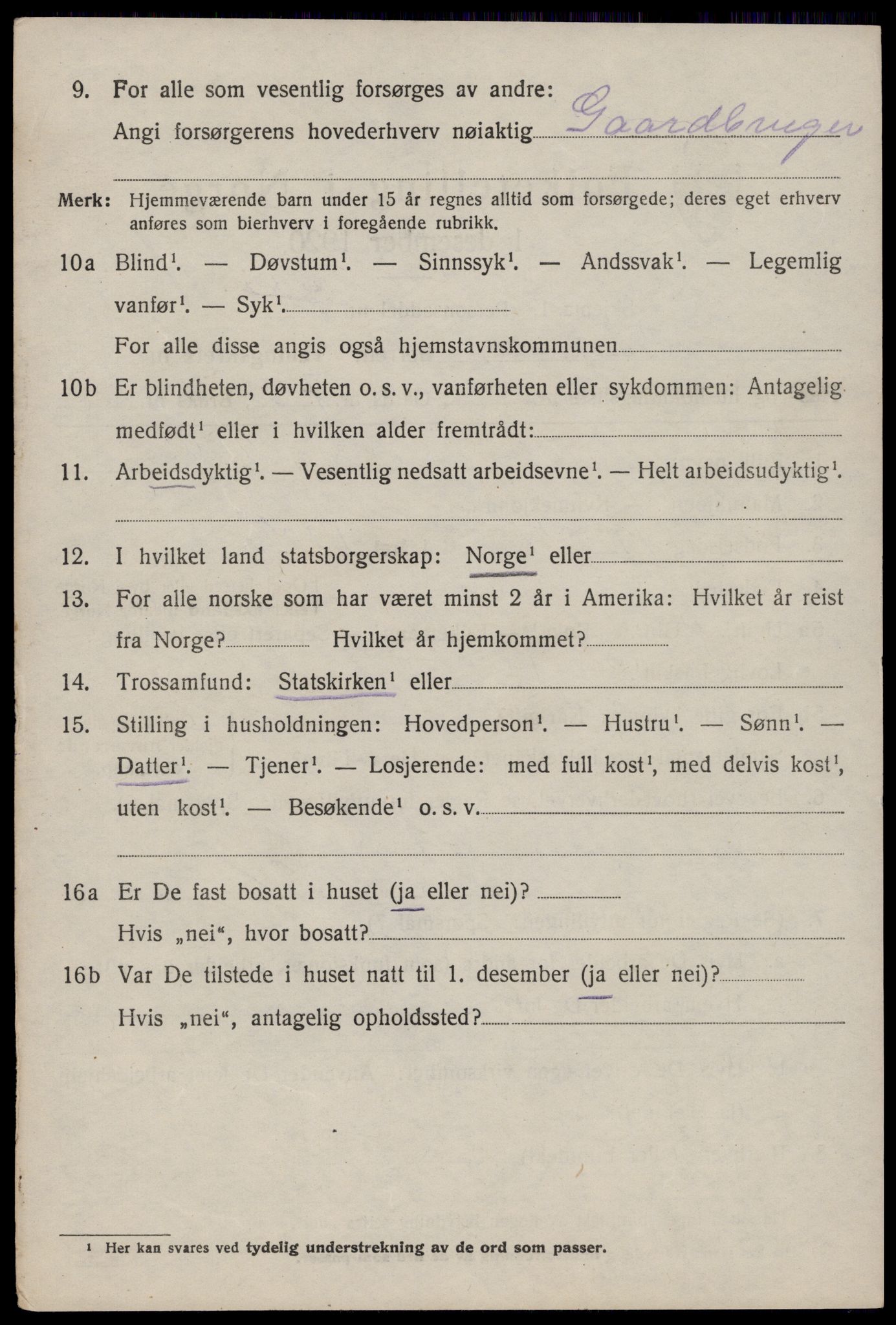 SAST, 1920 census for Varhaug, 1920, p. 4410