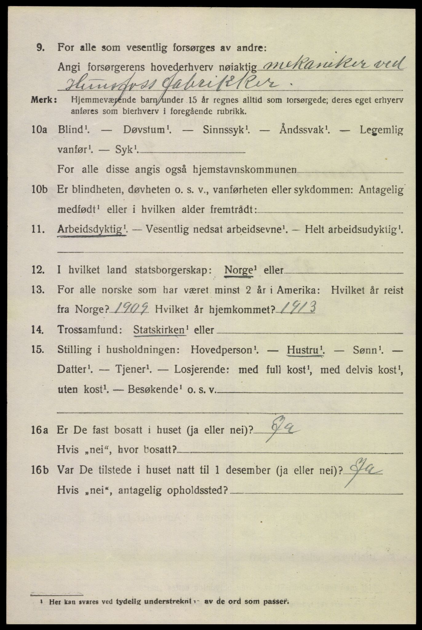 SAK, 1920 census for Vennesla, 1920, p. 4315