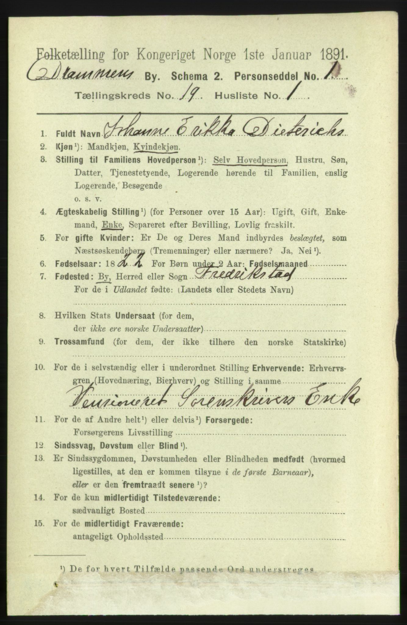 RA, 1891 census for 0602 Drammen, 1891, p. 12003