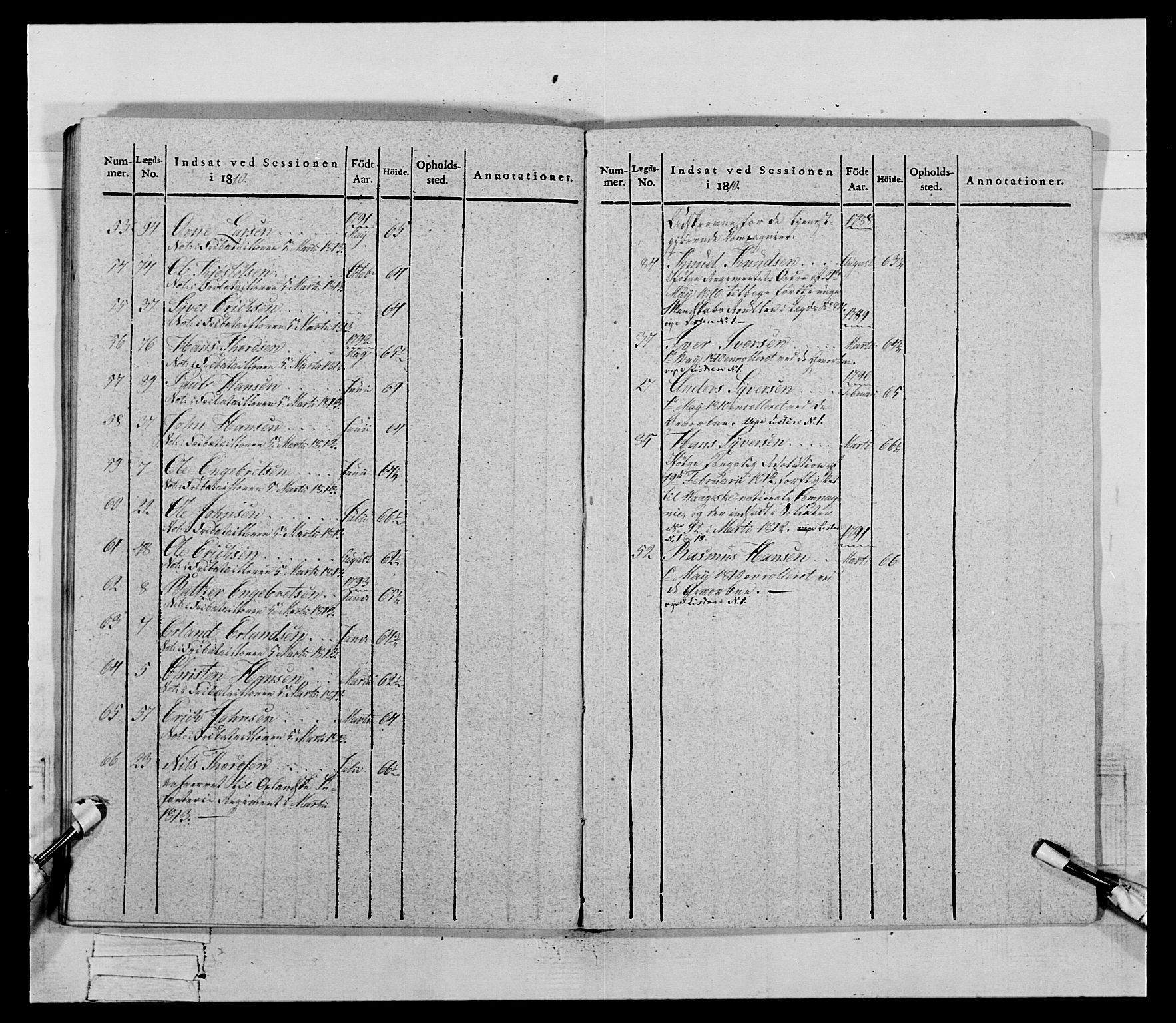 Generalitets- og kommissariatskollegiet, Det kongelige norske kommissariatskollegium, RA/EA-5420/E/Eh/L0069: Opplandske gevorbne infanteriregiment, 1810-1818, p. 508