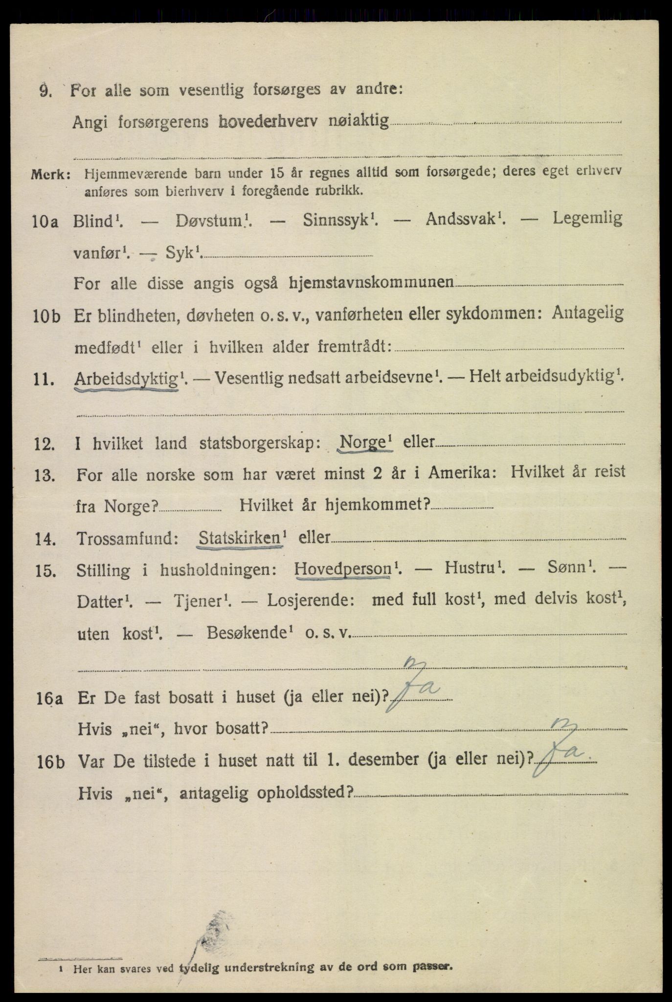 SAH, 1920 census for Vågå, 1920, p. 2687