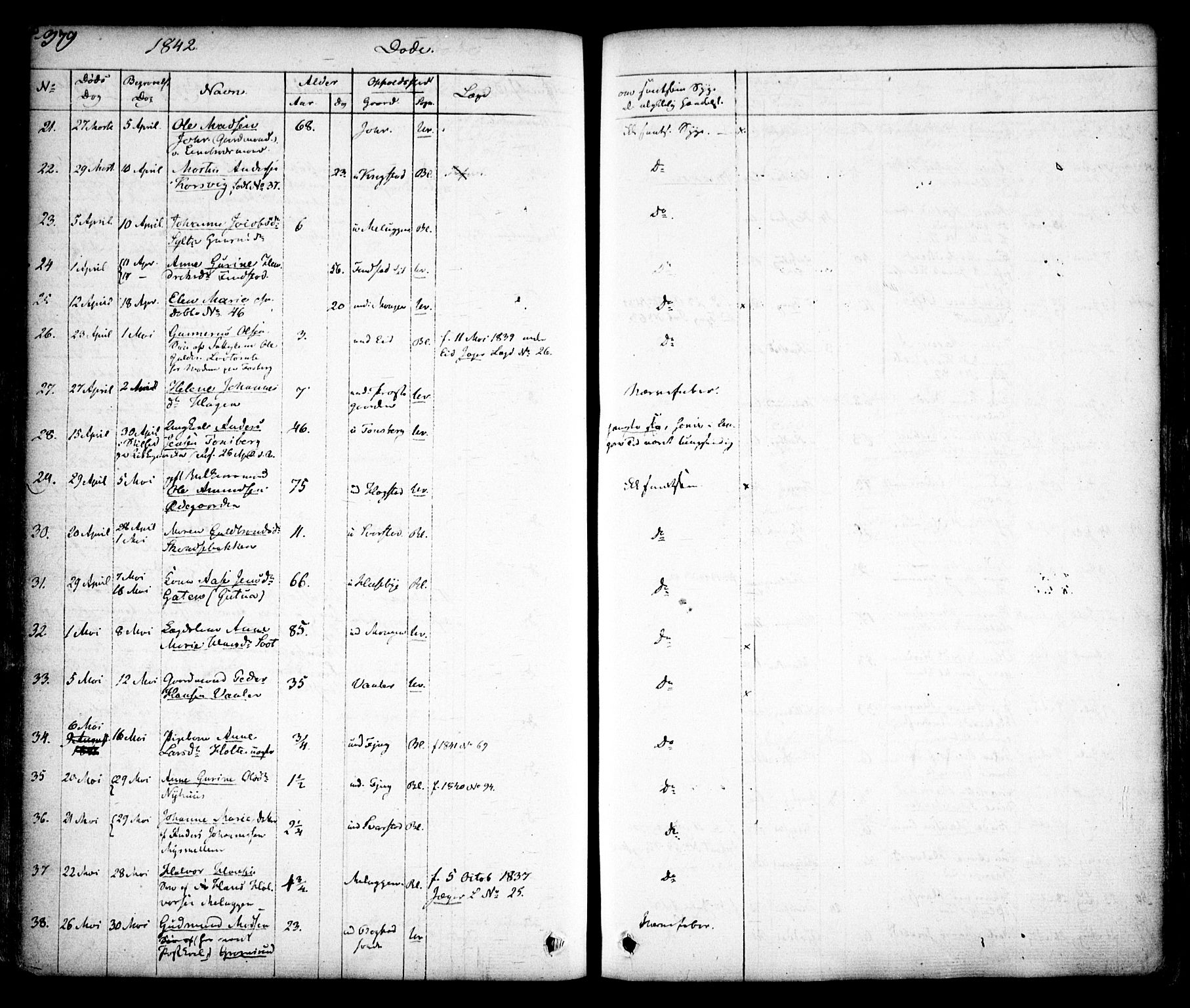 Aurskog prestekontor Kirkebøker, AV/SAO-A-10304a/F/Fa/L0006: Parish register (official) no. I 6, 1829-1853, p. 379