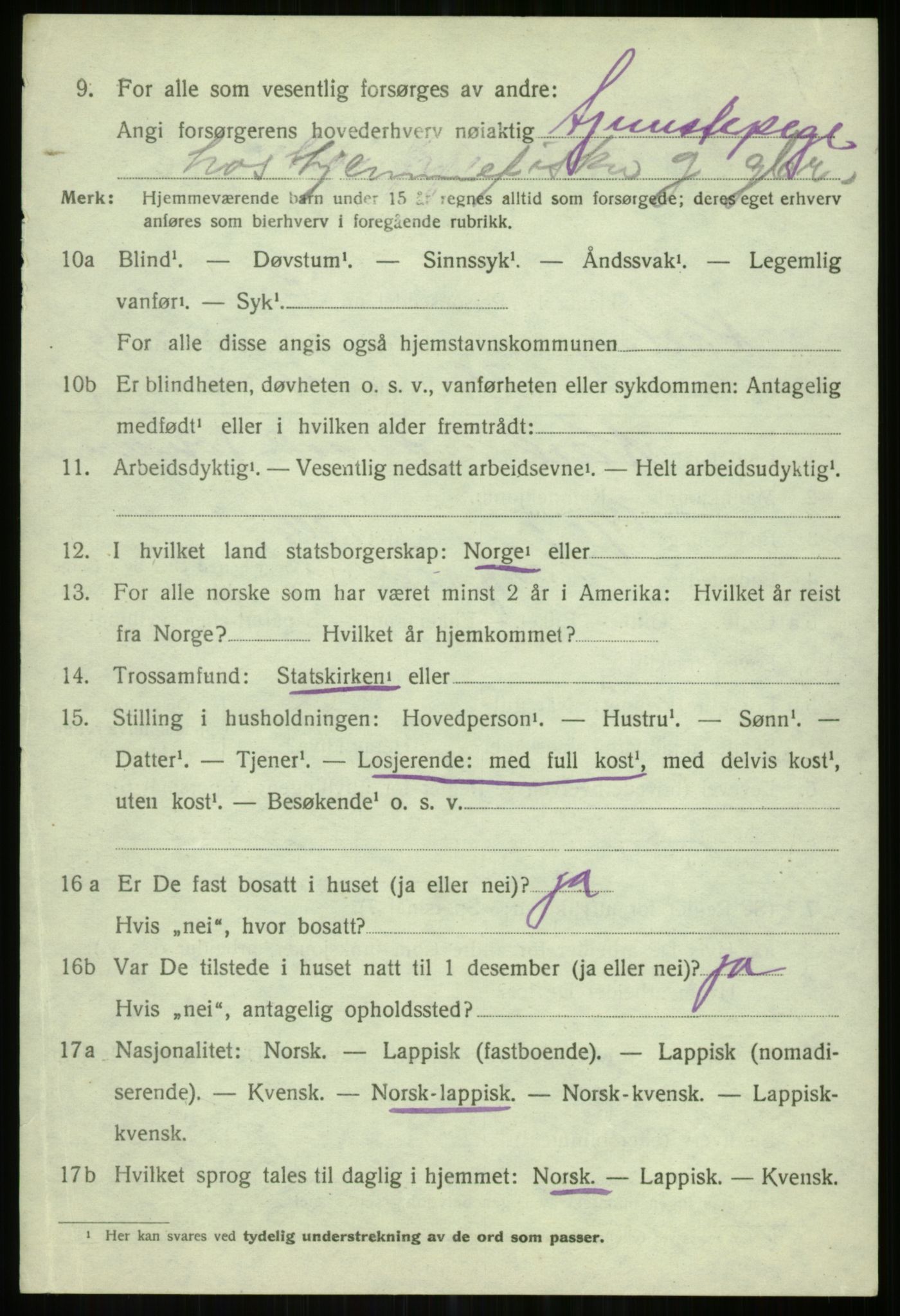 SATØ, 1920 census for Karlsøy, 1920, p. 5093