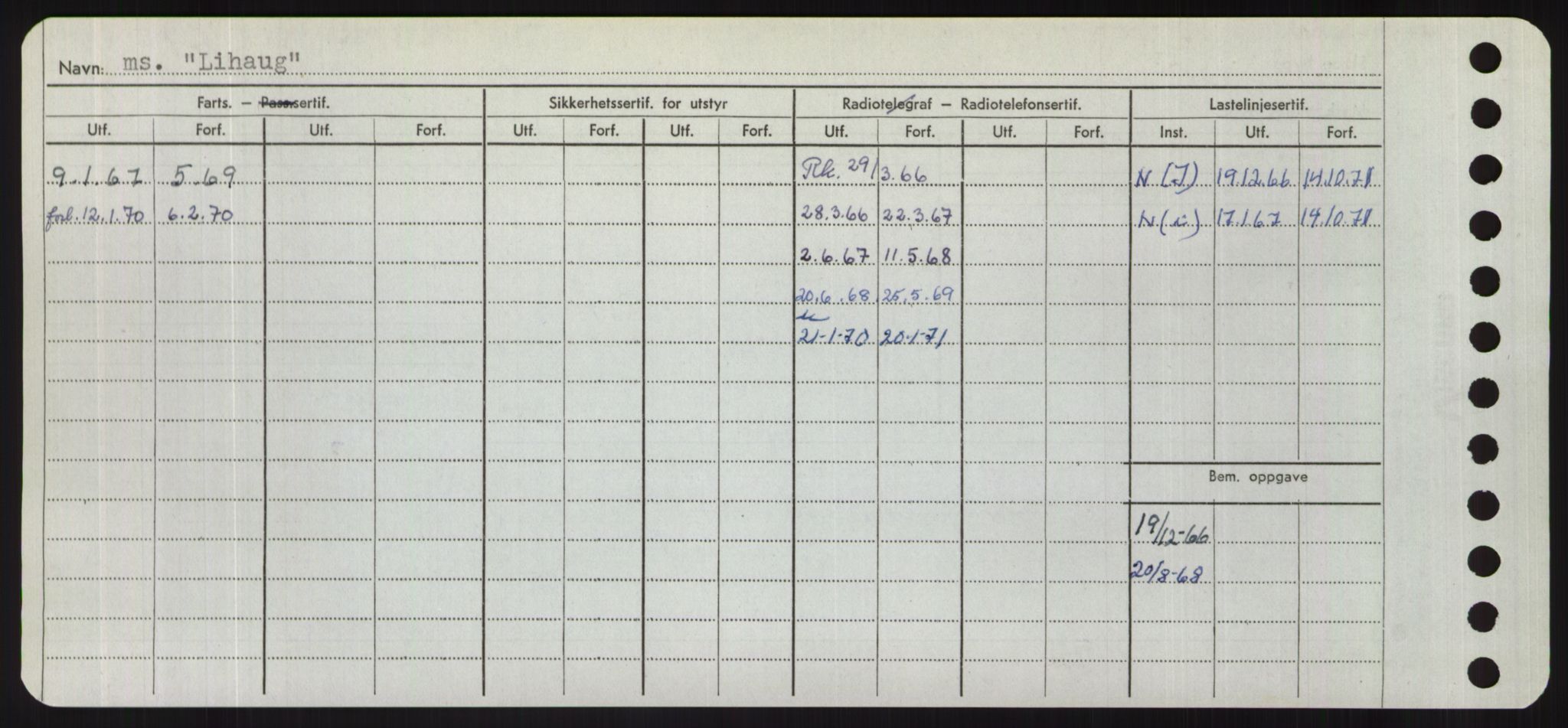 Sjøfartsdirektoratet med forløpere, Skipsmålingen, RA/S-1627/H/Hd/L0023: Fartøy, Lia-Løv, p. 44