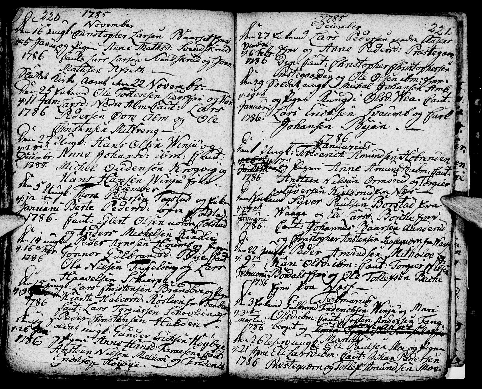 Ringsaker prestekontor, SAH/PREST-014/I/Ia/L0005/0004: Parish register draft no. 1D, 1785-1789, p. 220-221