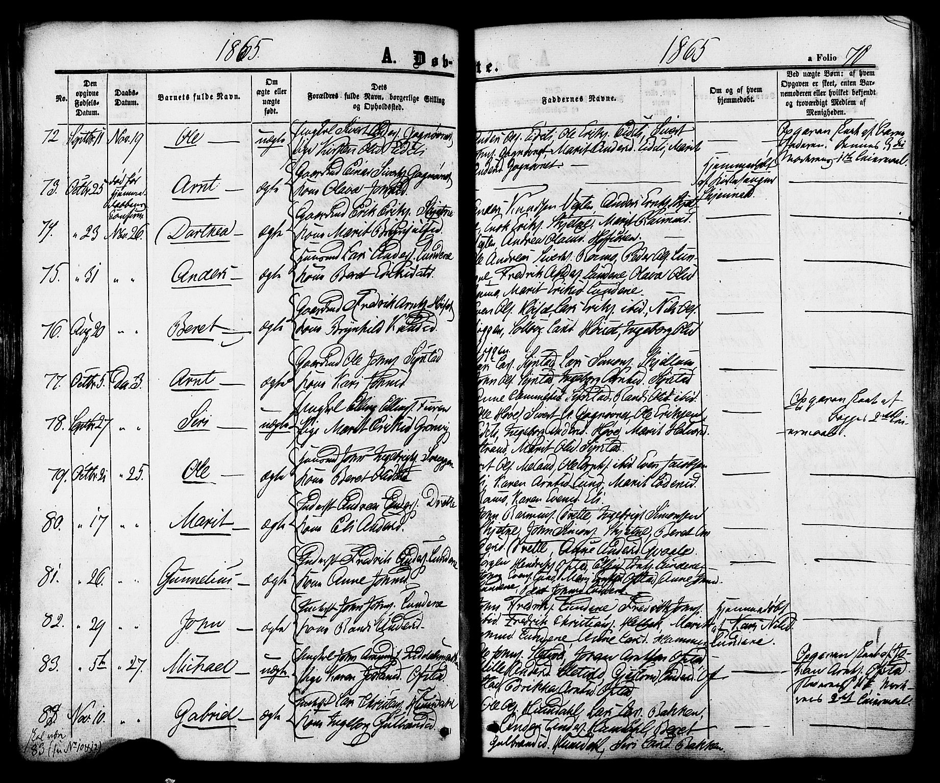 Ministerialprotokoller, klokkerbøker og fødselsregistre - Sør-Trøndelag, SAT/A-1456/665/L0772: Parish register (official) no. 665A07, 1856-1878, p. 70