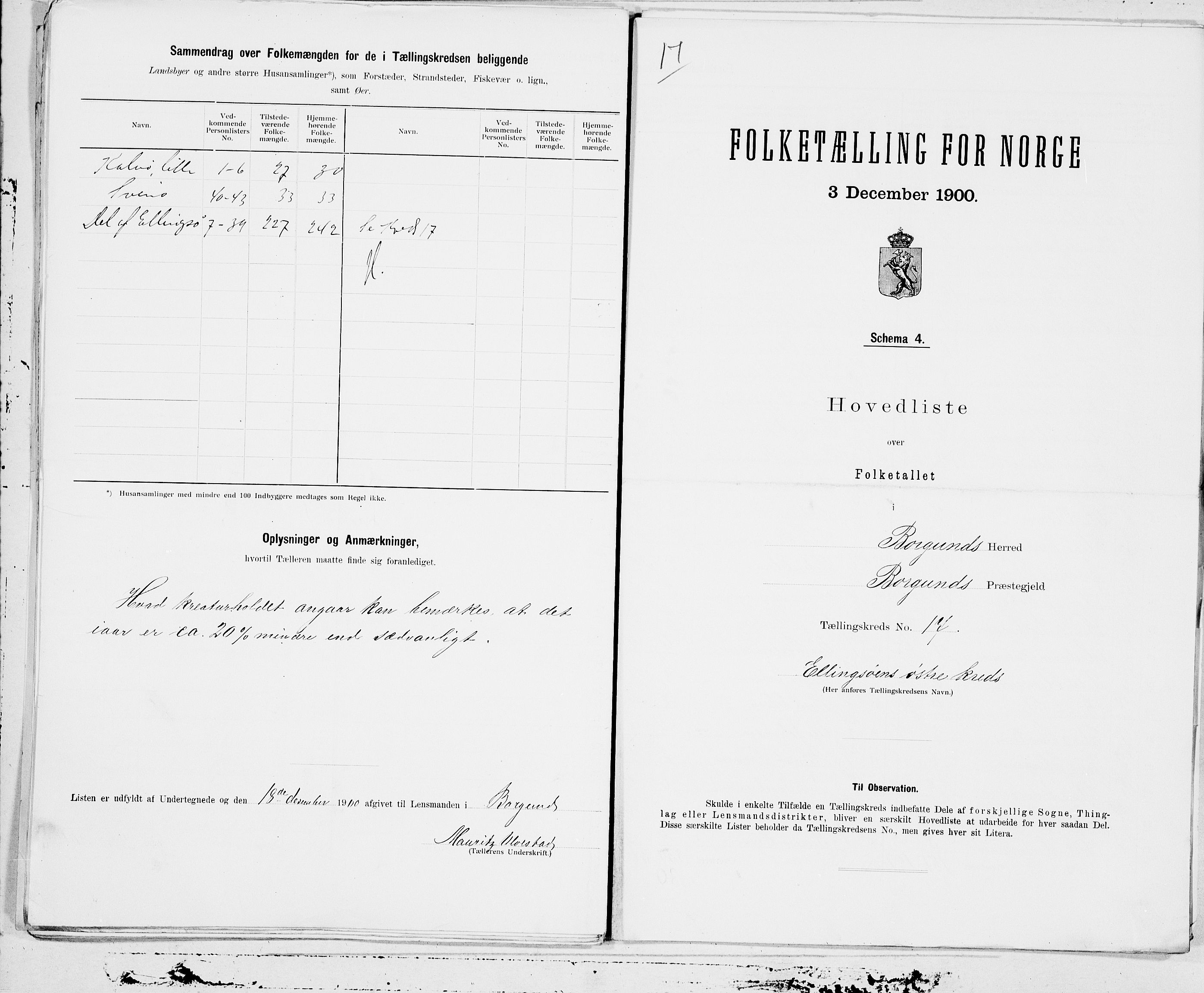 SAT, 1900 census for Borgund, 1900, p. 34