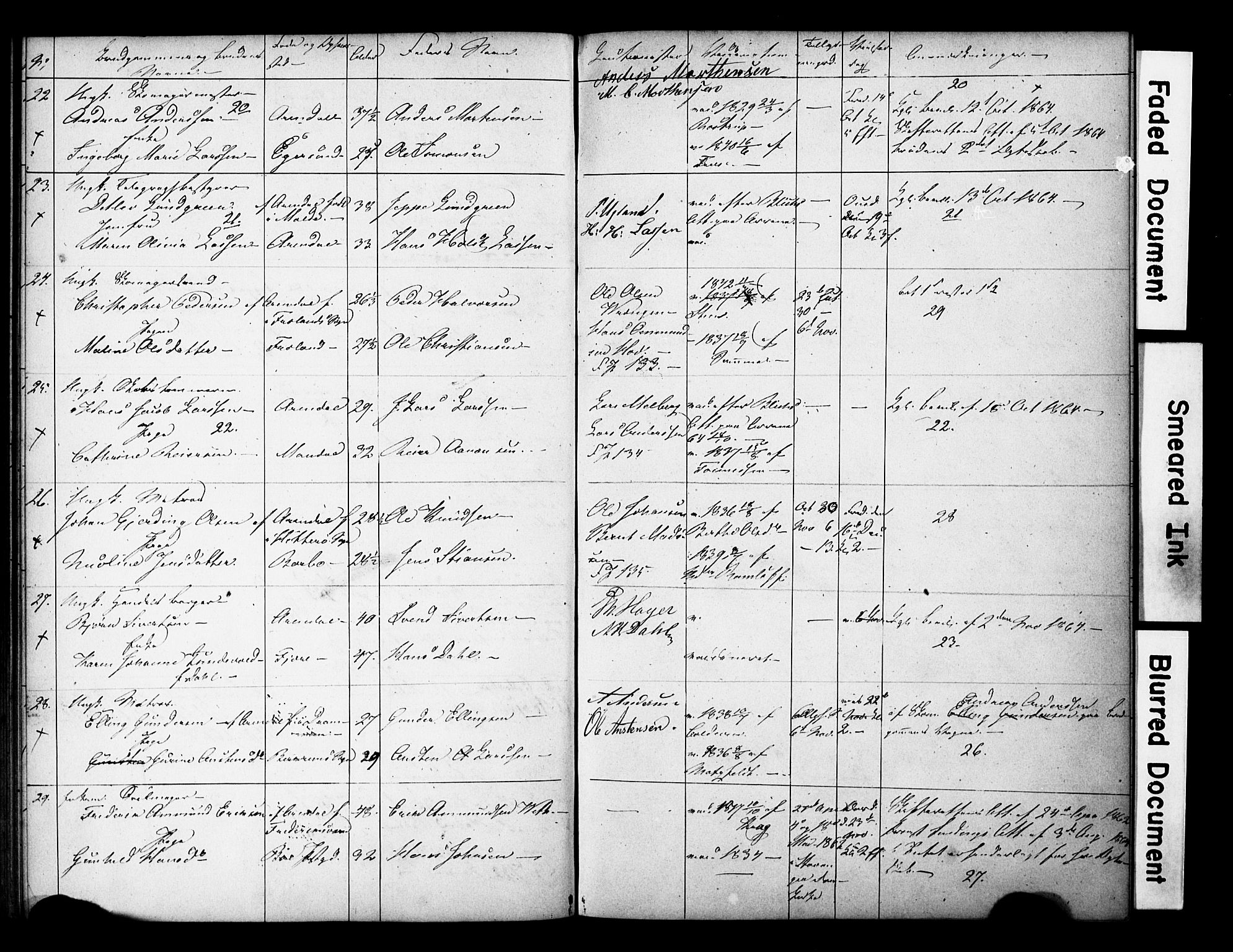 Arendal sokneprestkontor, Trefoldighet, AV/SAK-1111-0040/F/Fe/L0002: Banns register no. A VI 2, 1847-1871