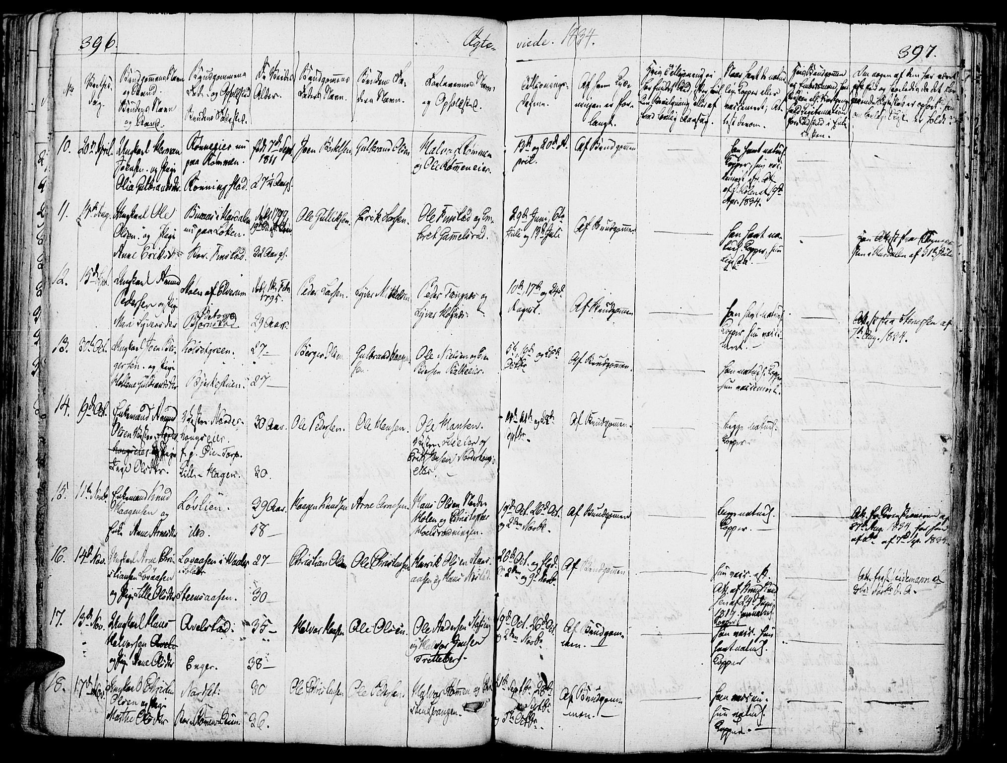 Løten prestekontor, SAH/PREST-022/K/Ka/L0006: Parish register (official) no. 6, 1832-1849, p. 396-397