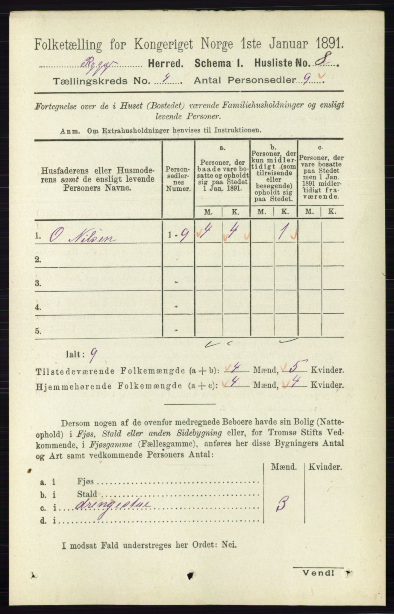 RA, 1891 census for 0136 Rygge, 1891, p. 2163