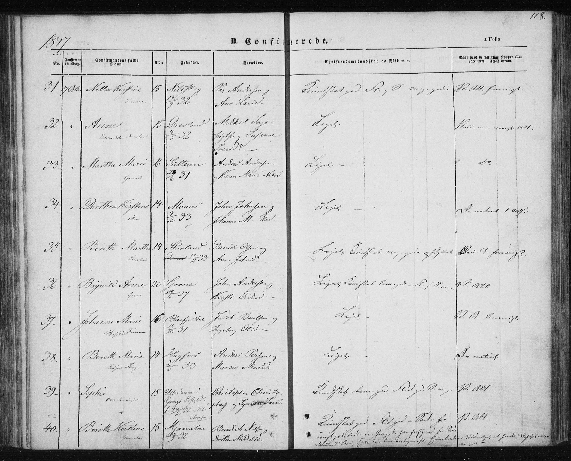 Ministerialprotokoller, klokkerbøker og fødselsregistre - Nordland, AV/SAT-A-1459/820/L0291: Parish register (official) no. 820A12, 1846-1854, p. 118