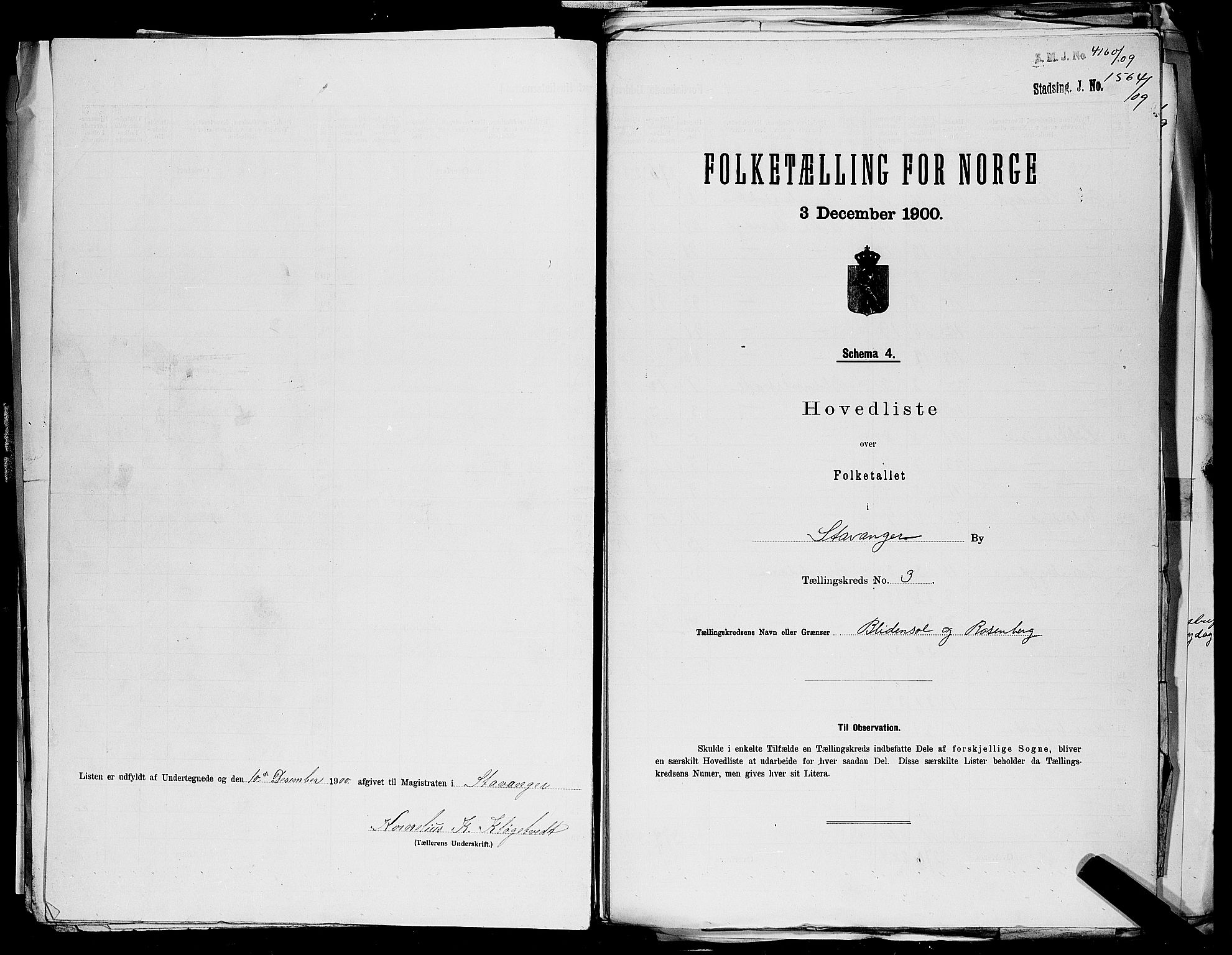 SAST, 1900 census for Stavanger, 1900, p. 128