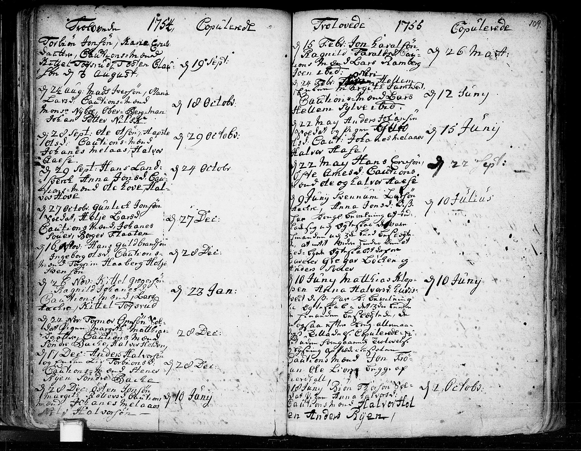 Heddal kirkebøker, SAKO/A-268/F/Fa/L0003: Parish register (official) no. I 3, 1723-1783, p. 109