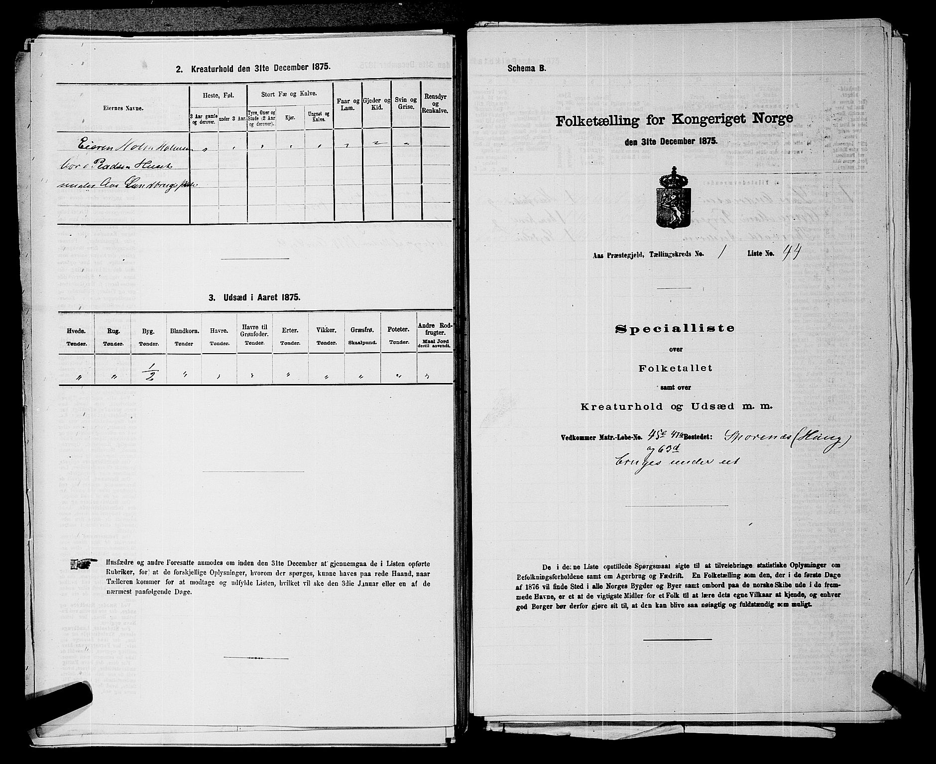 RA, 1875 census for 0214P Ås, 1875, p. 109