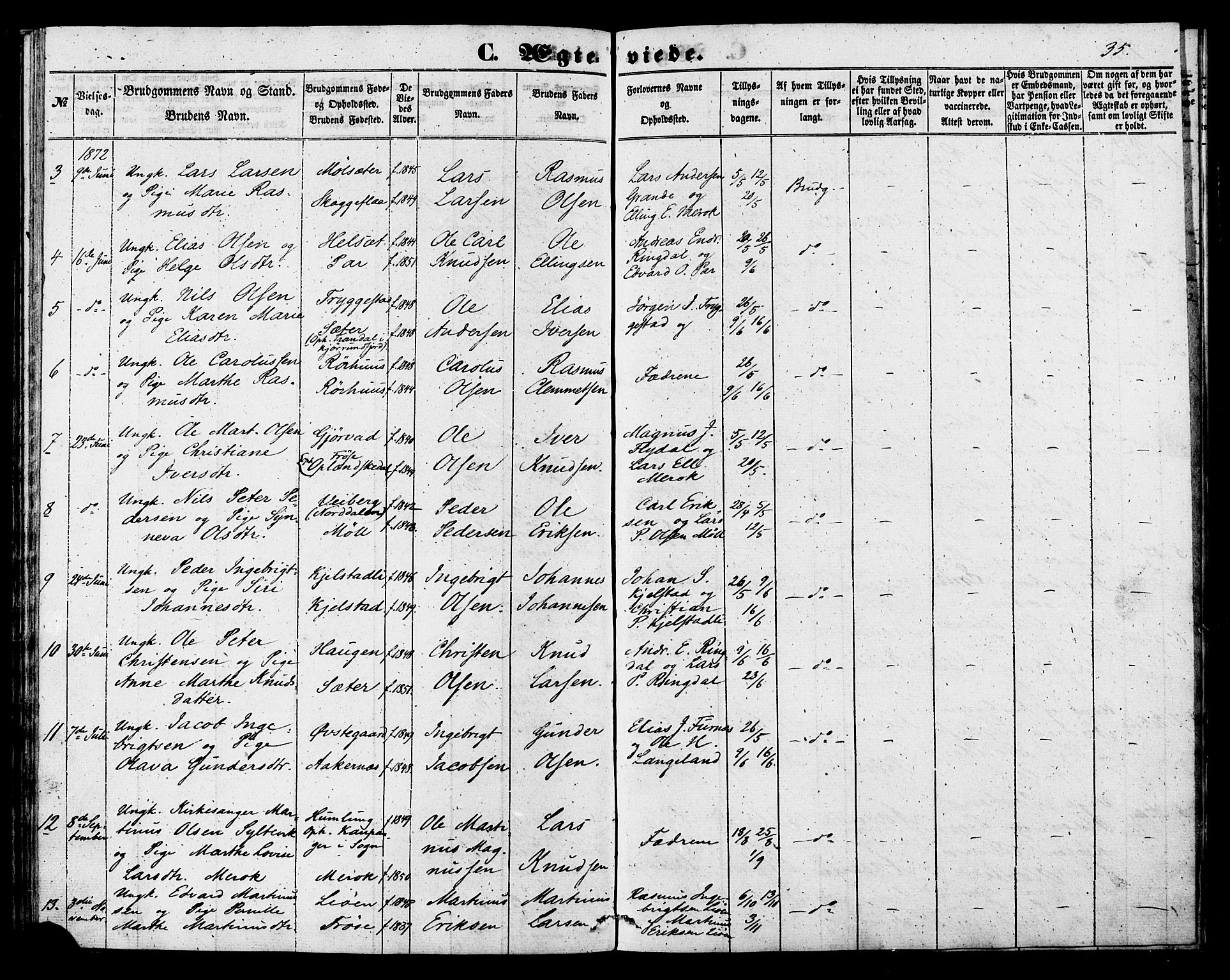 Ministerialprotokoller, klokkerbøker og fødselsregistre - Møre og Romsdal, SAT/A-1454/517/L0224: Parish register (official) no. 517A04, 1853-1880, p. 35