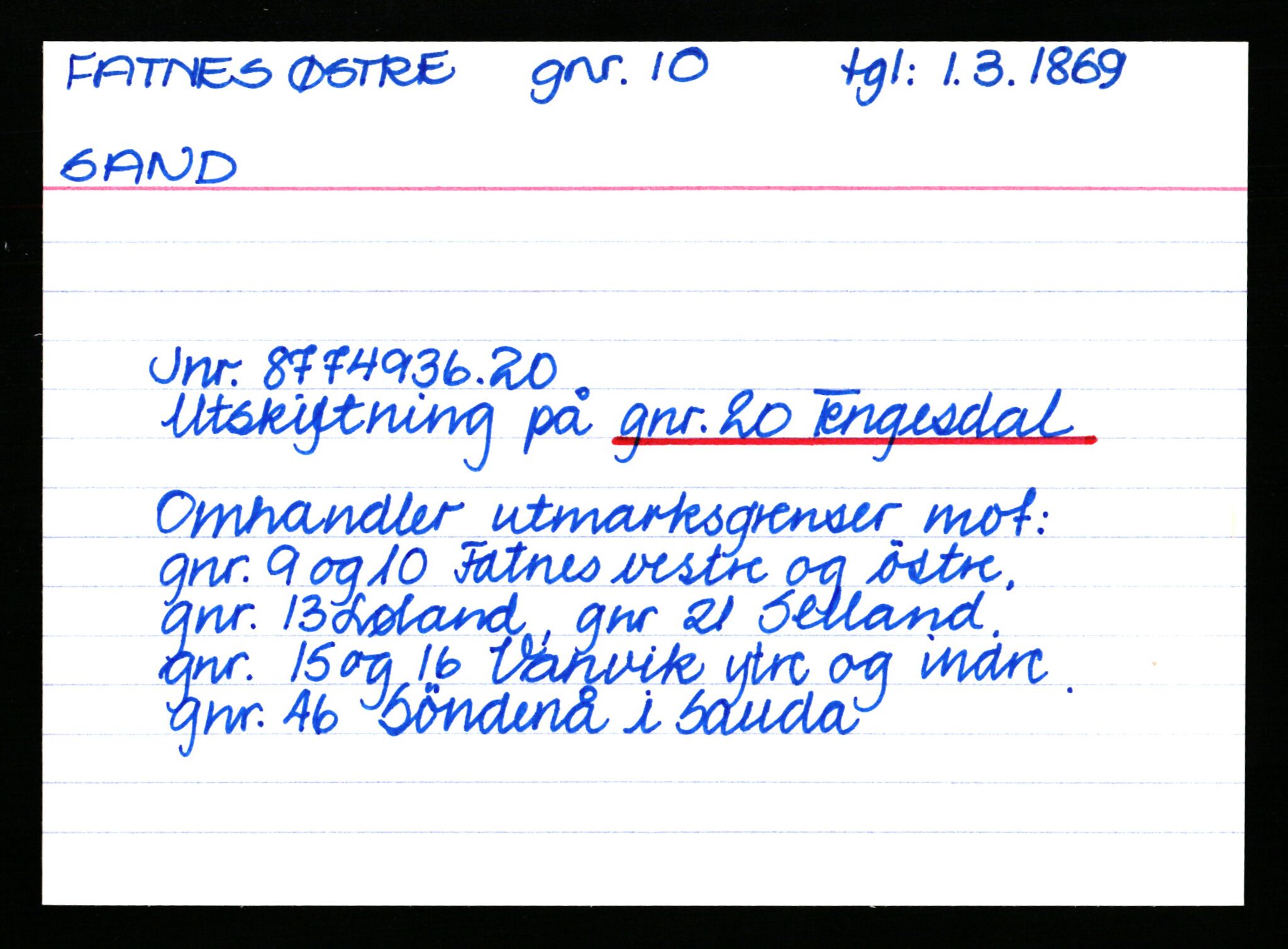 Statsarkivet i Stavanger, AV/SAST-A-101971/03/Y/Yk/L0009: Registerkort sortert etter gårdsnavn: Ersdal - Fikstveit, 1750-1930, p. 406