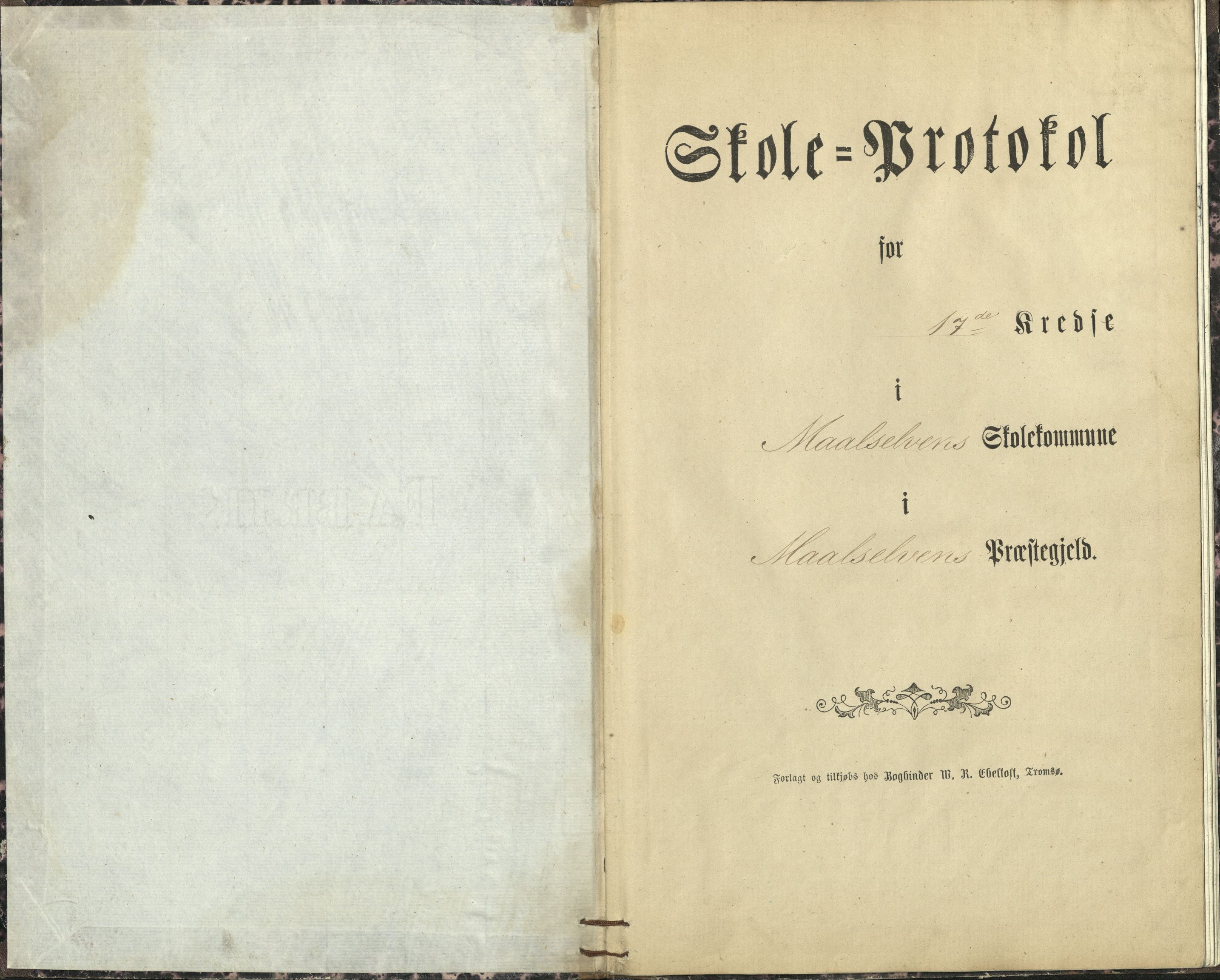 Målselv kommune, AT/K-1924/05/02/01/129: Målselv skolekommune 17. krets - skole på gårdene Rostadmo, Sverresvold, Elvevold, Kongsli, 1870-1876