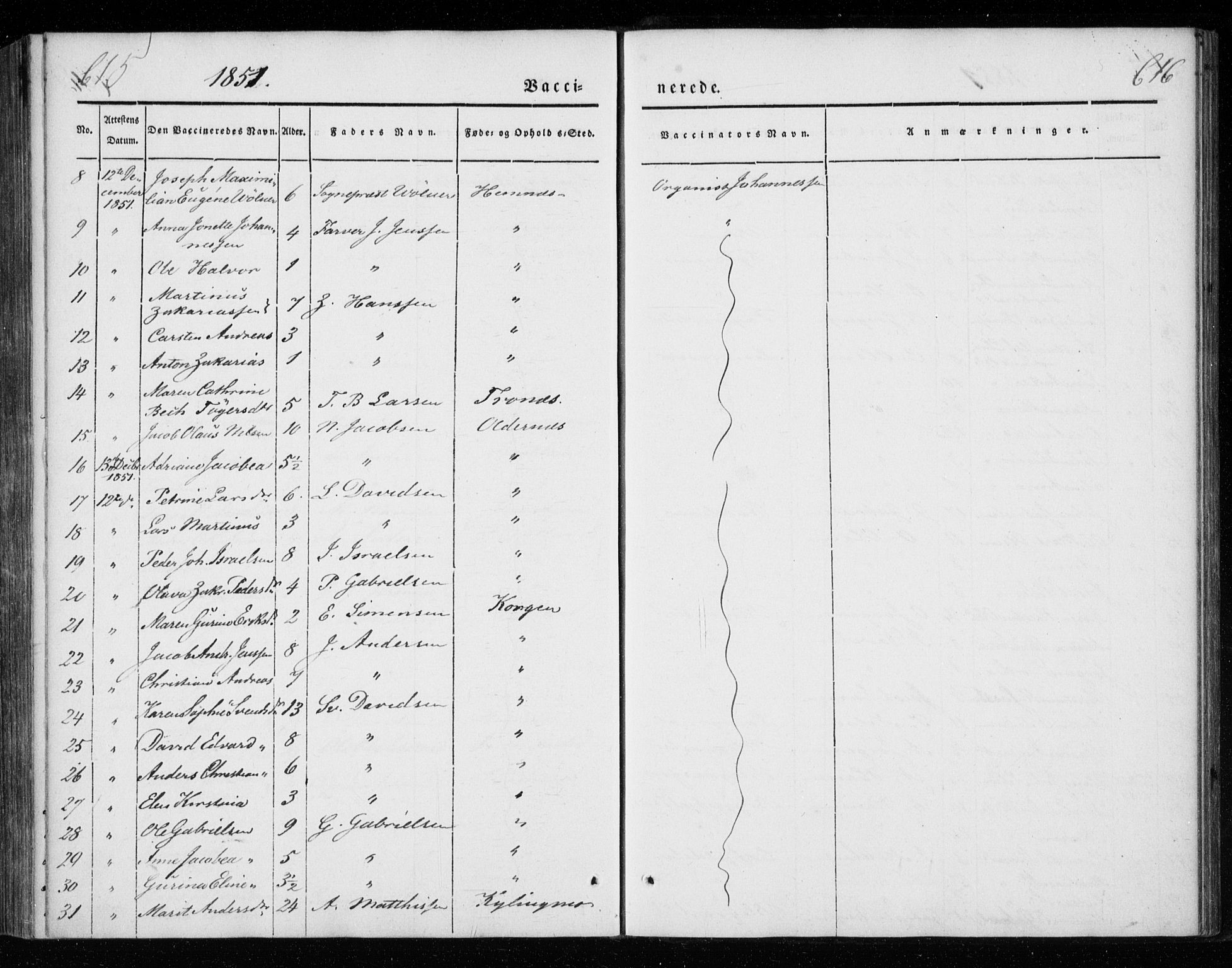 Ministerialprotokoller, klokkerbøker og fødselsregistre - Nordland, AV/SAT-A-1459/825/L0355: Parish register (official) no. 825A09, 1842-1863, p. 615-616