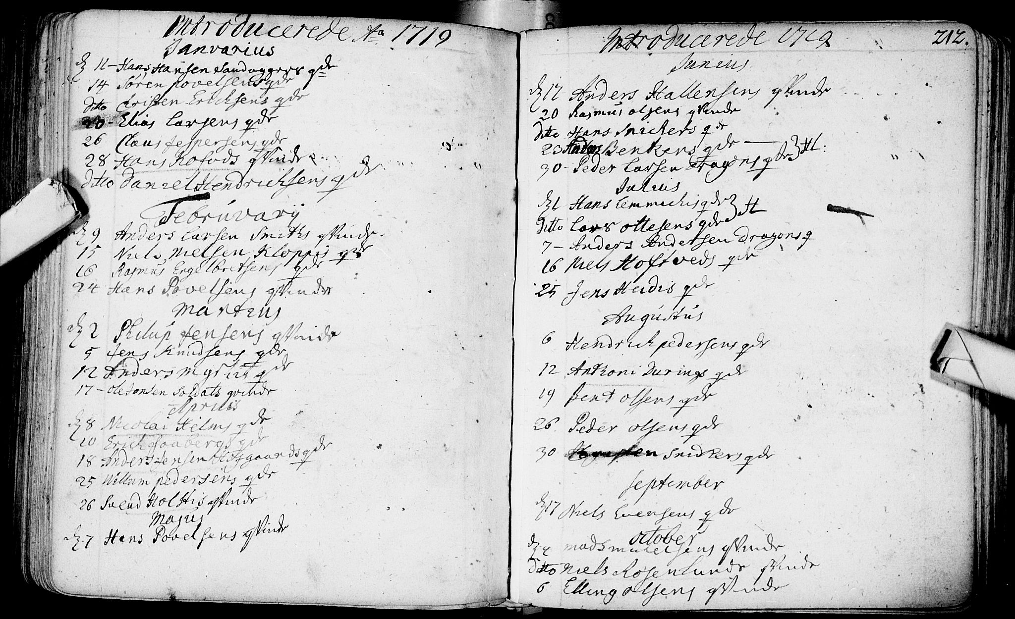 Bragernes kirkebøker, SAKO/A-6/F/Fa/L0003: Parish register (official) no. I 3, 1706-1734, p. 212