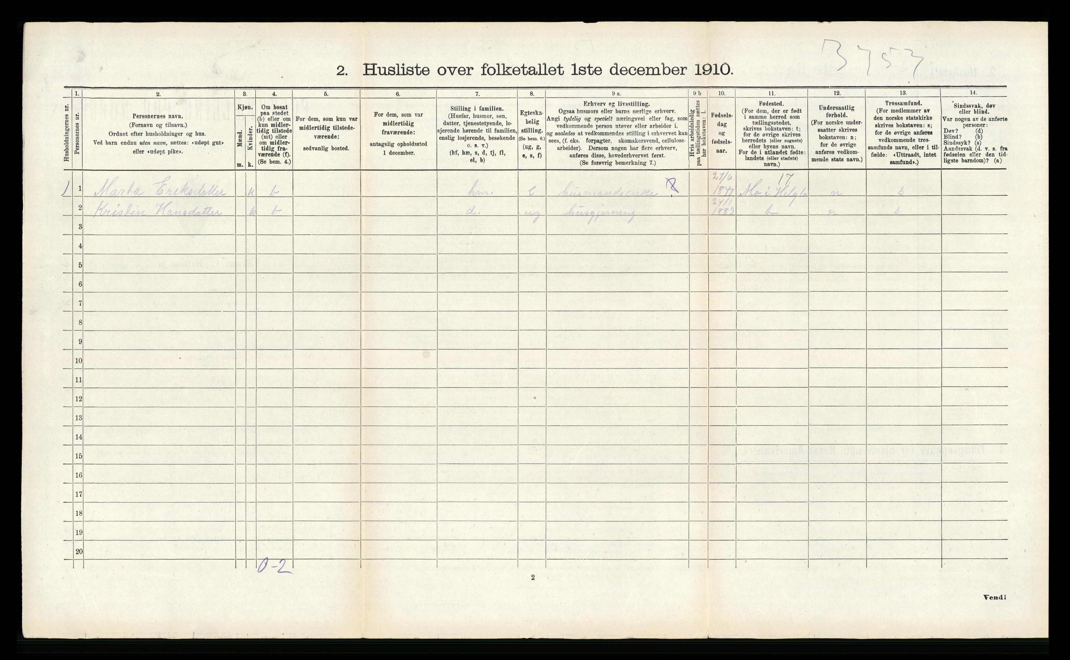 RA, 1910 census for Hemnes, 1910, p. 1237