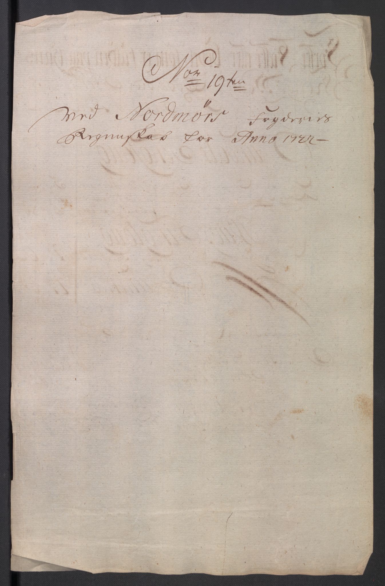 Rentekammeret inntil 1814, Reviderte regnskaper, Fogderegnskap, RA/EA-4092/R56/L3755: Fogderegnskap Nordmøre, 1722, p. 178