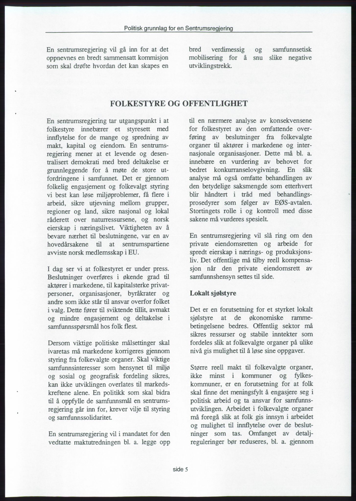 Forhandlingene mellom Kristelig Folkeparti, Senterpartiet og Venstre om dannelse av regjering, RA/PA-1073/A/L0001: Forhandlingsprotokoller, 1997, p. 159