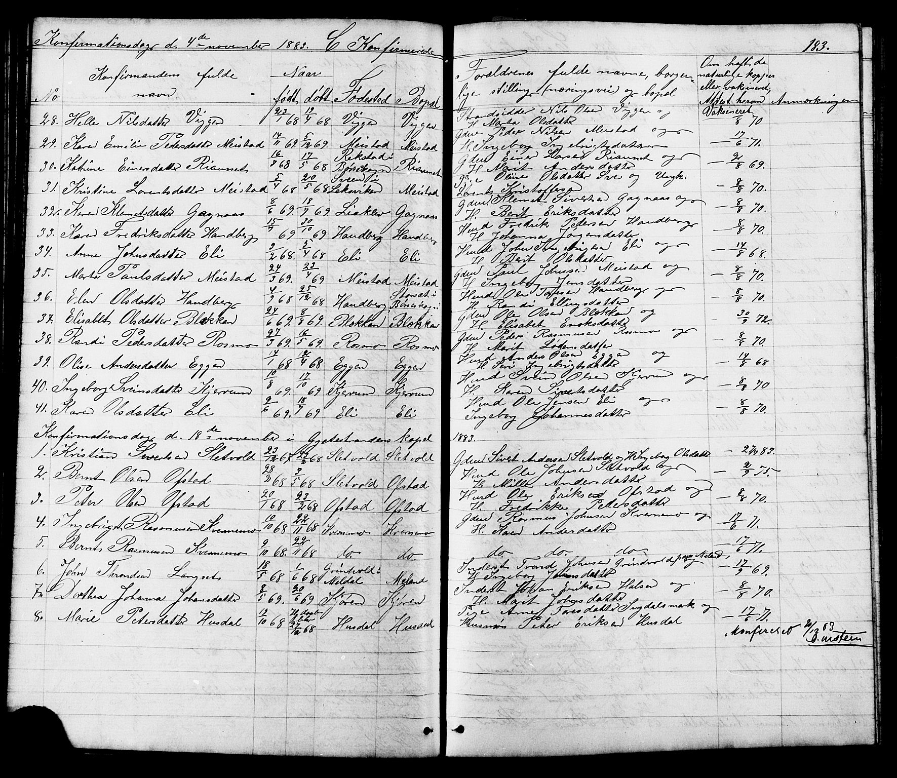 Ministerialprotokoller, klokkerbøker og fødselsregistre - Sør-Trøndelag, AV/SAT-A-1456/665/L0777: Parish register (copy) no. 665C02, 1867-1915, p. 183