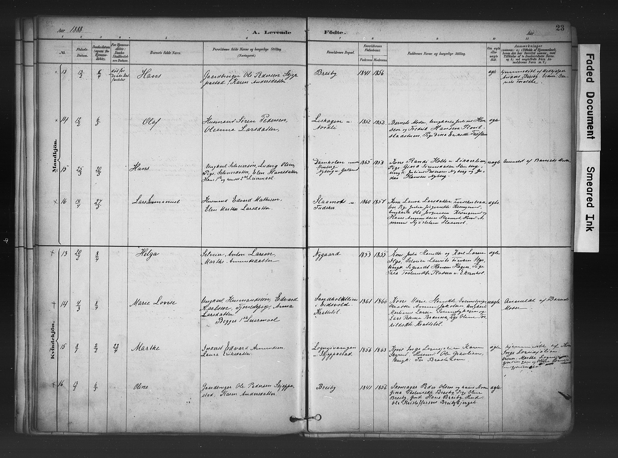 Nord-Odal prestekontor, AV/SAH-PREST-032/H/Ha/Haa/L0006: Parish register (official) no. 6, 1886-1901, p. 23