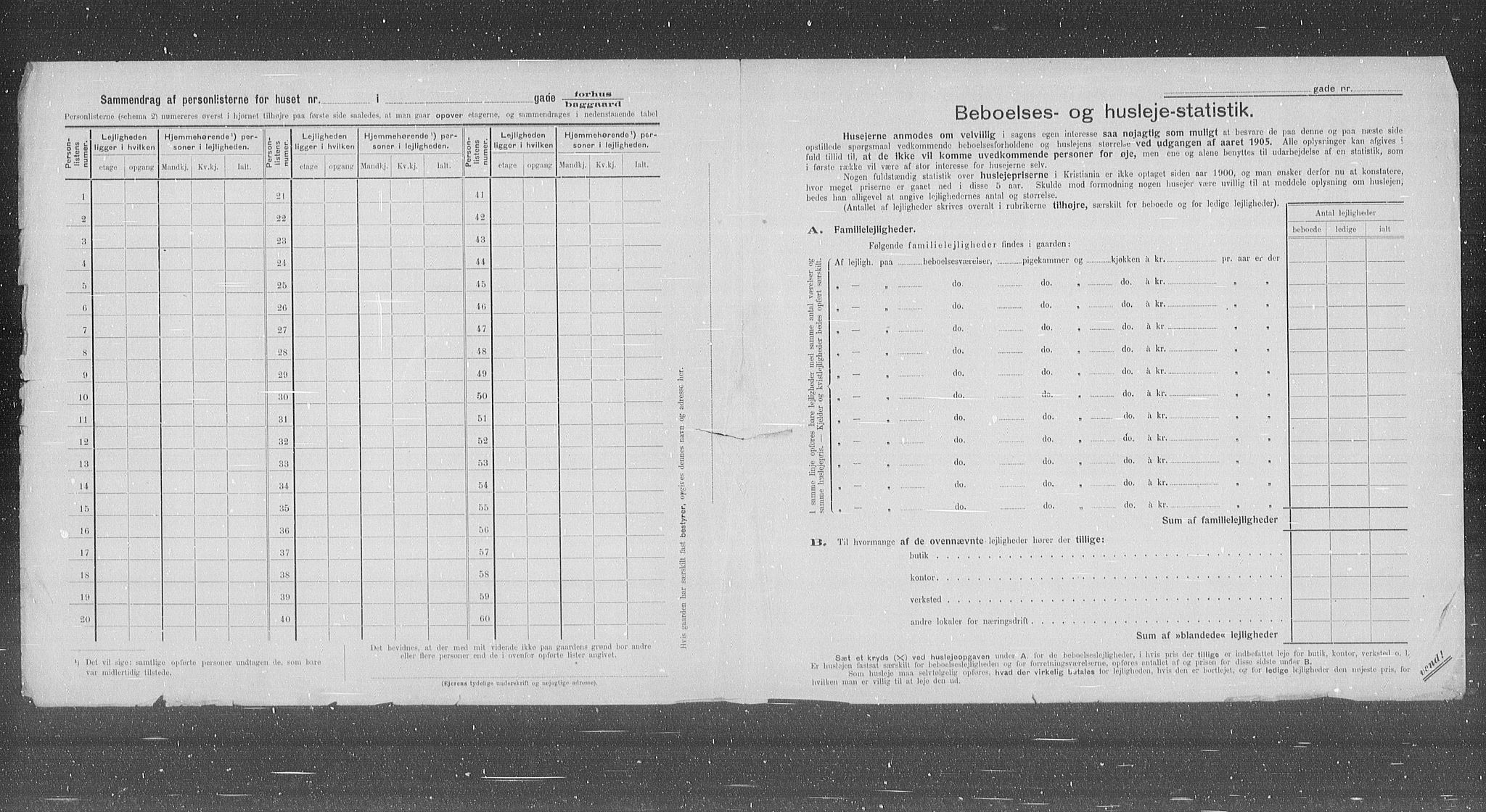 OBA, Municipal Census 1905 for Kristiania, 1905, p. 46017