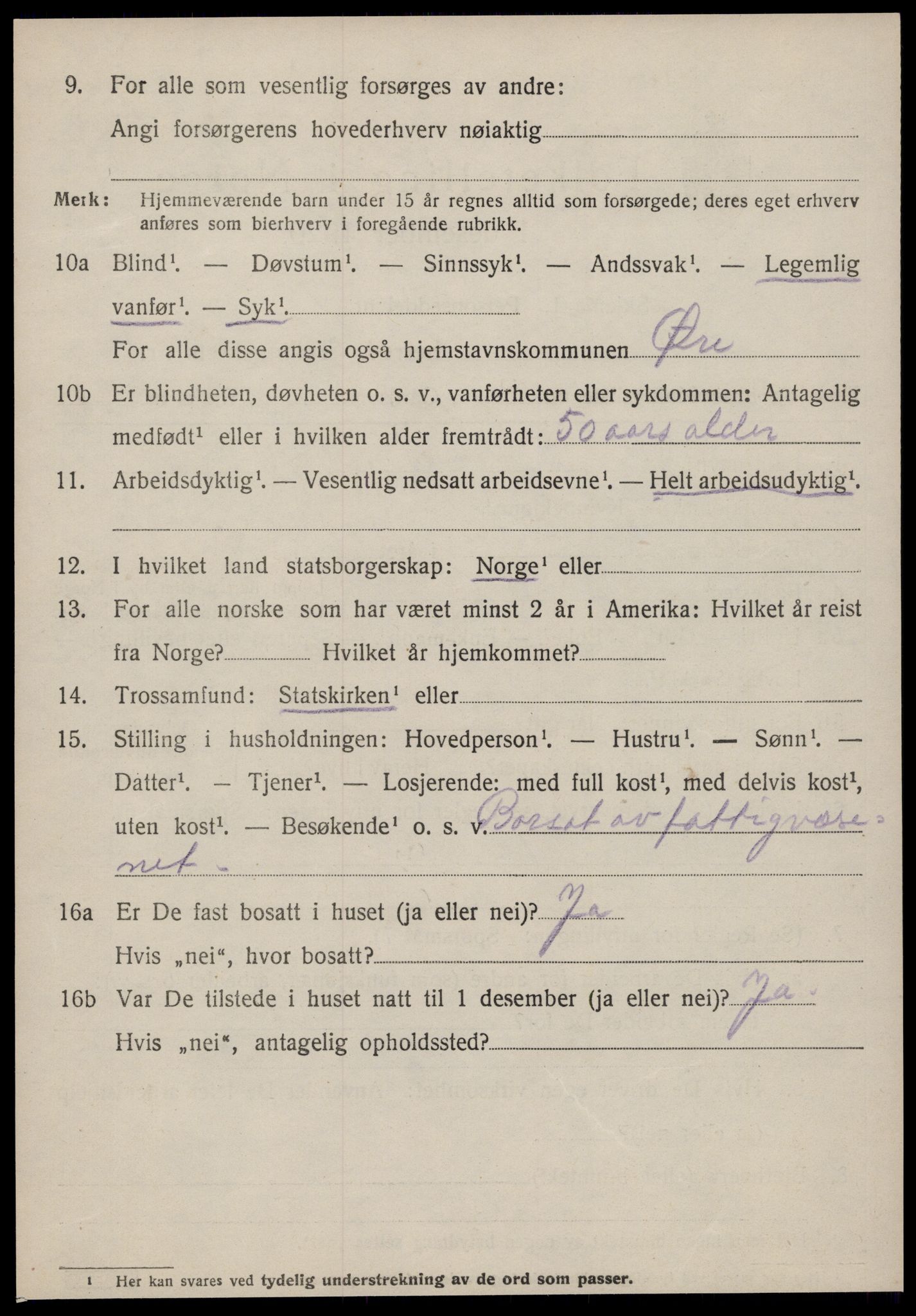 SAT, 1920 census for Øre, 1920, p. 2100