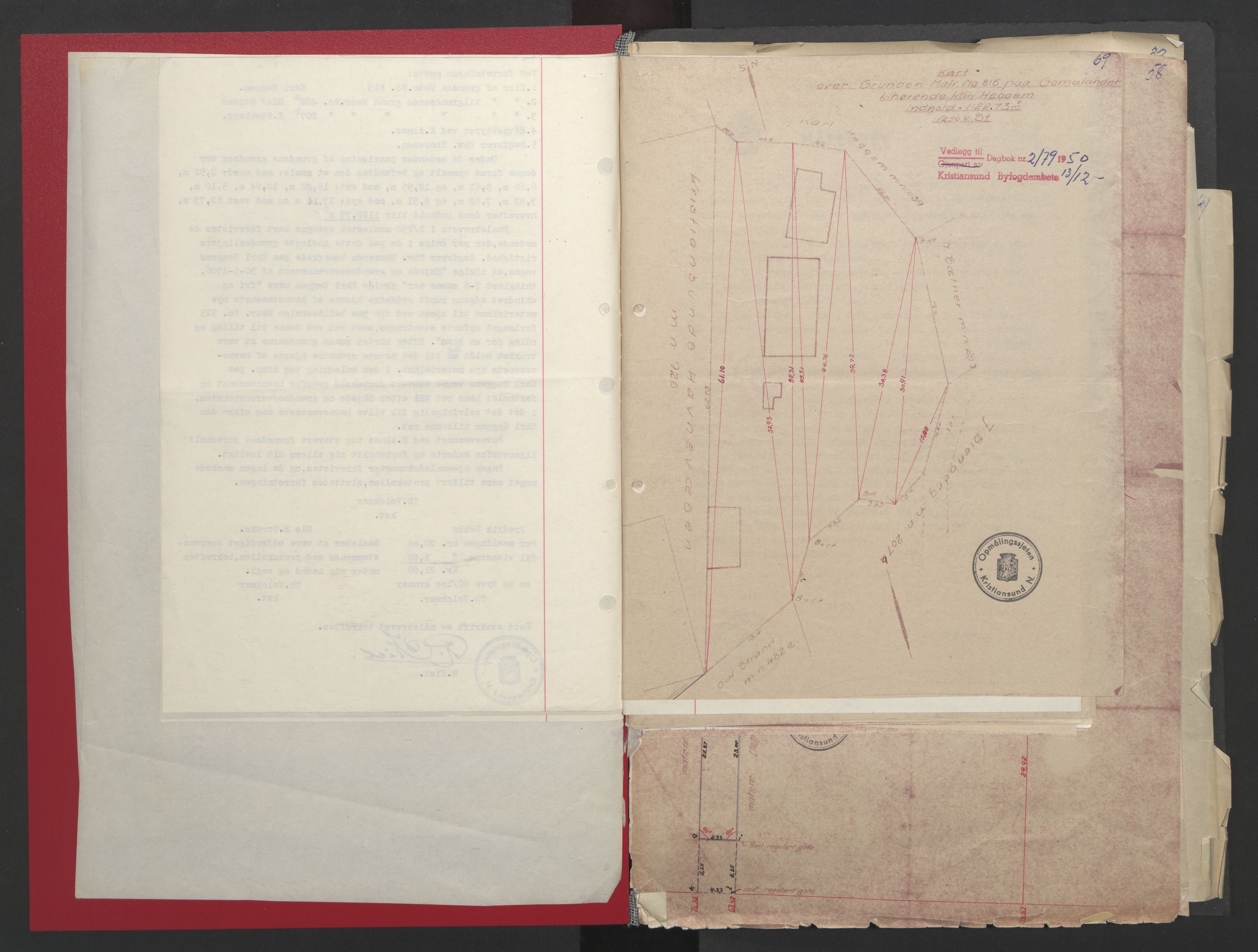 Kristiansund byfogd, AV/SAT-A-4587/A/27: Mortgage book no. 48, 1950-1950, Diary no: : 2179/1950