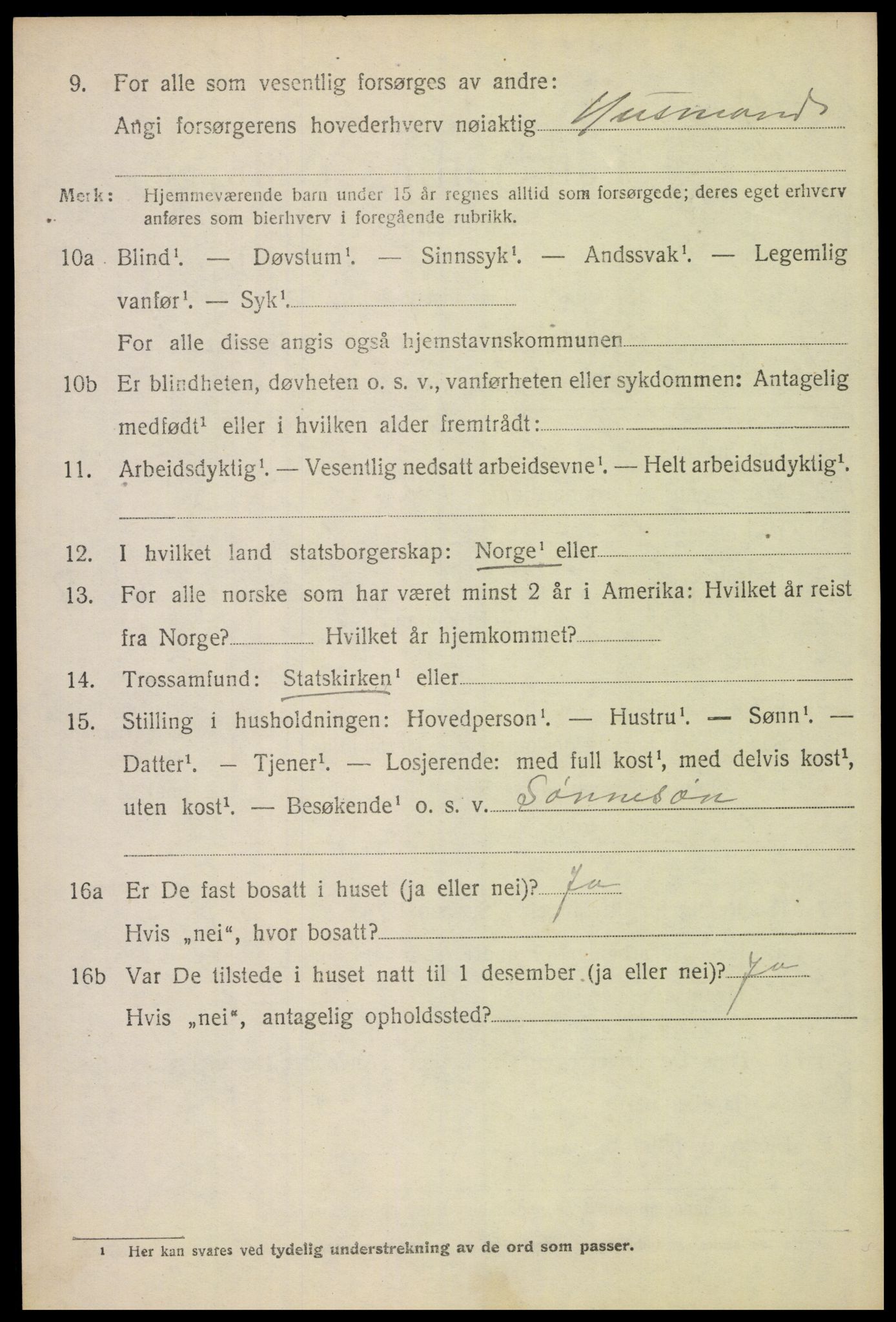 SAH, 1920 census for Brandval, 1920, p. 2979