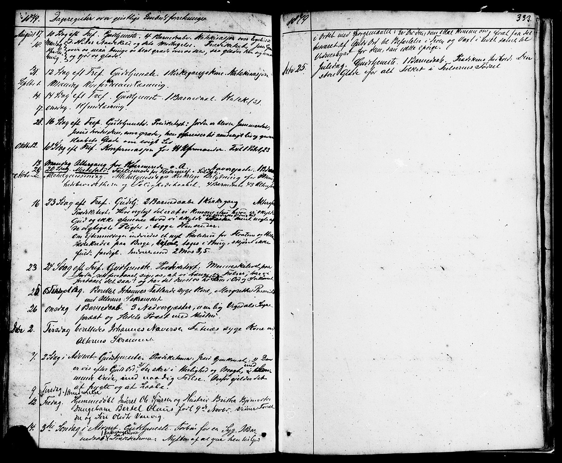 Sand sokneprestkontor, AV/SAST-A-101848/01/III/L0003: Parish register (official) no. A 3, 1854-1879, p. 333