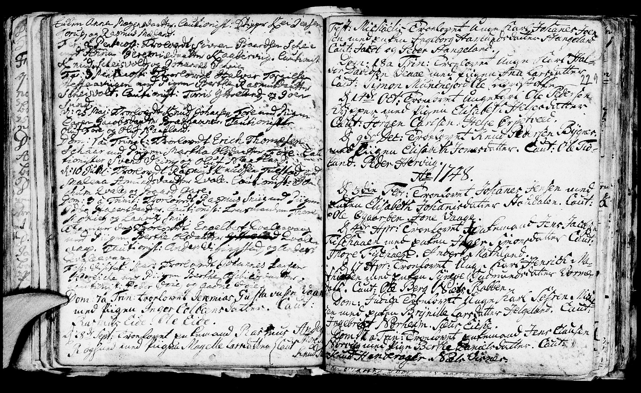 Avaldsnes sokneprestkontor, SAST/A -101851/H/Ha/Haa/L0001: Parish register (official) no. A 1, 1711-1764, p. 229
