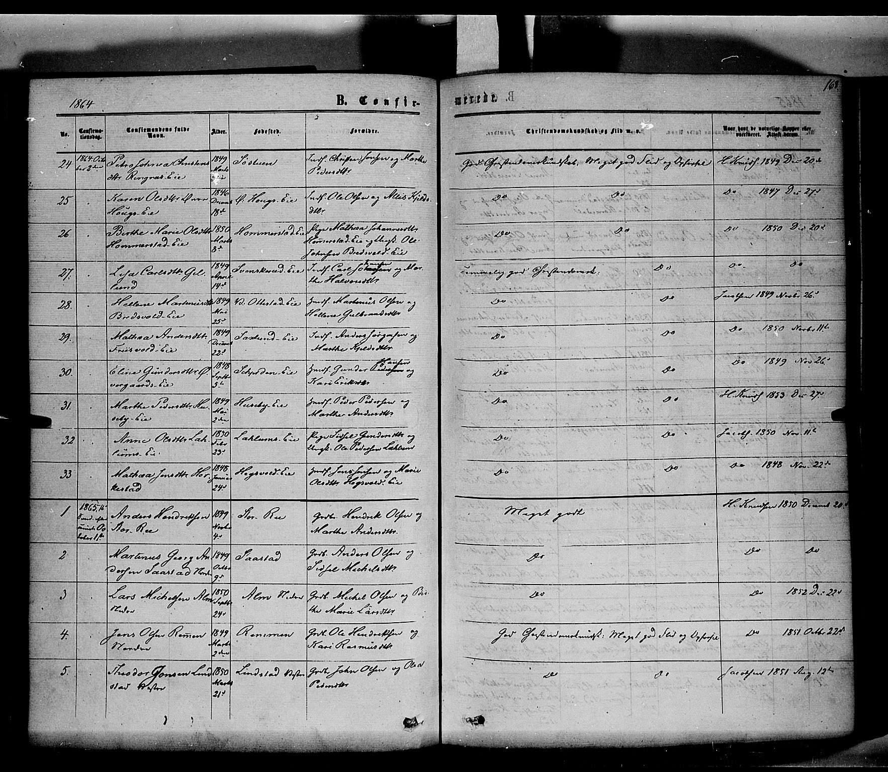 Stange prestekontor, SAH/PREST-002/K/L0013: Parish register (official) no. 13, 1862-1879, p. 168