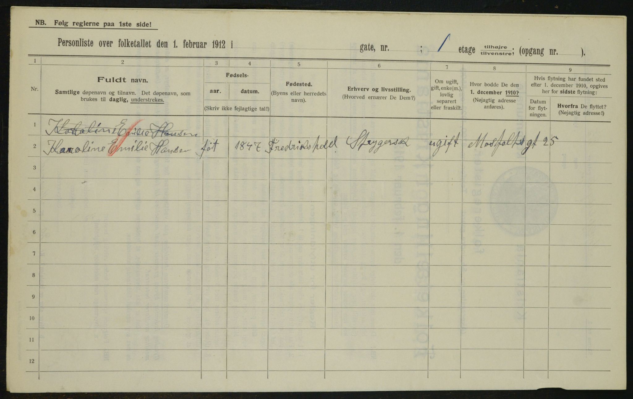 OBA, Municipal Census 1912 for Kristiania, 1912, p. 66880