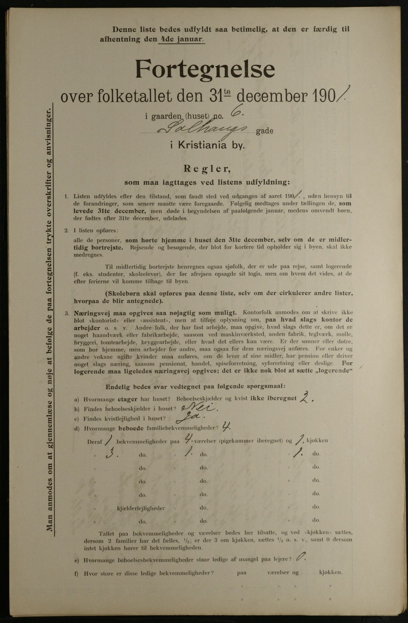 OBA, Municipal Census 1901 for Kristiania, 1901, p. 15306