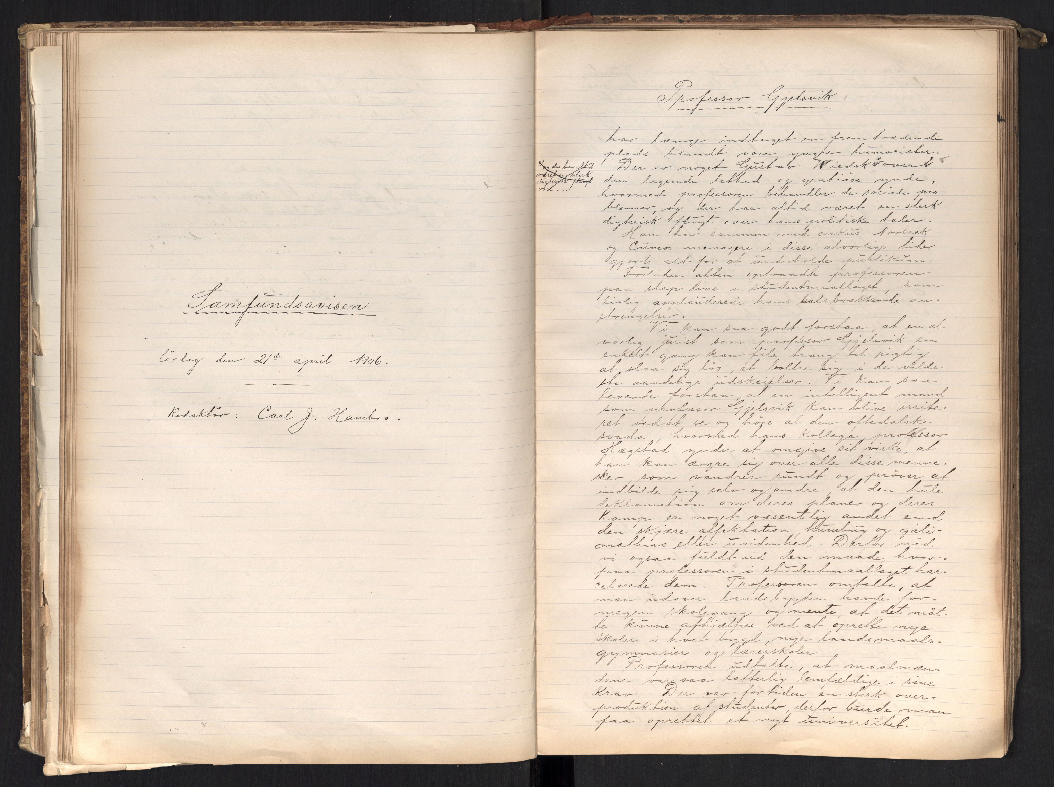 Det Norske Studentersamfund, AV/RA-PA-1322/X/Xa/L0017/0001: -- / Samfundsavisen (stort format), 1902-1904, p. 182