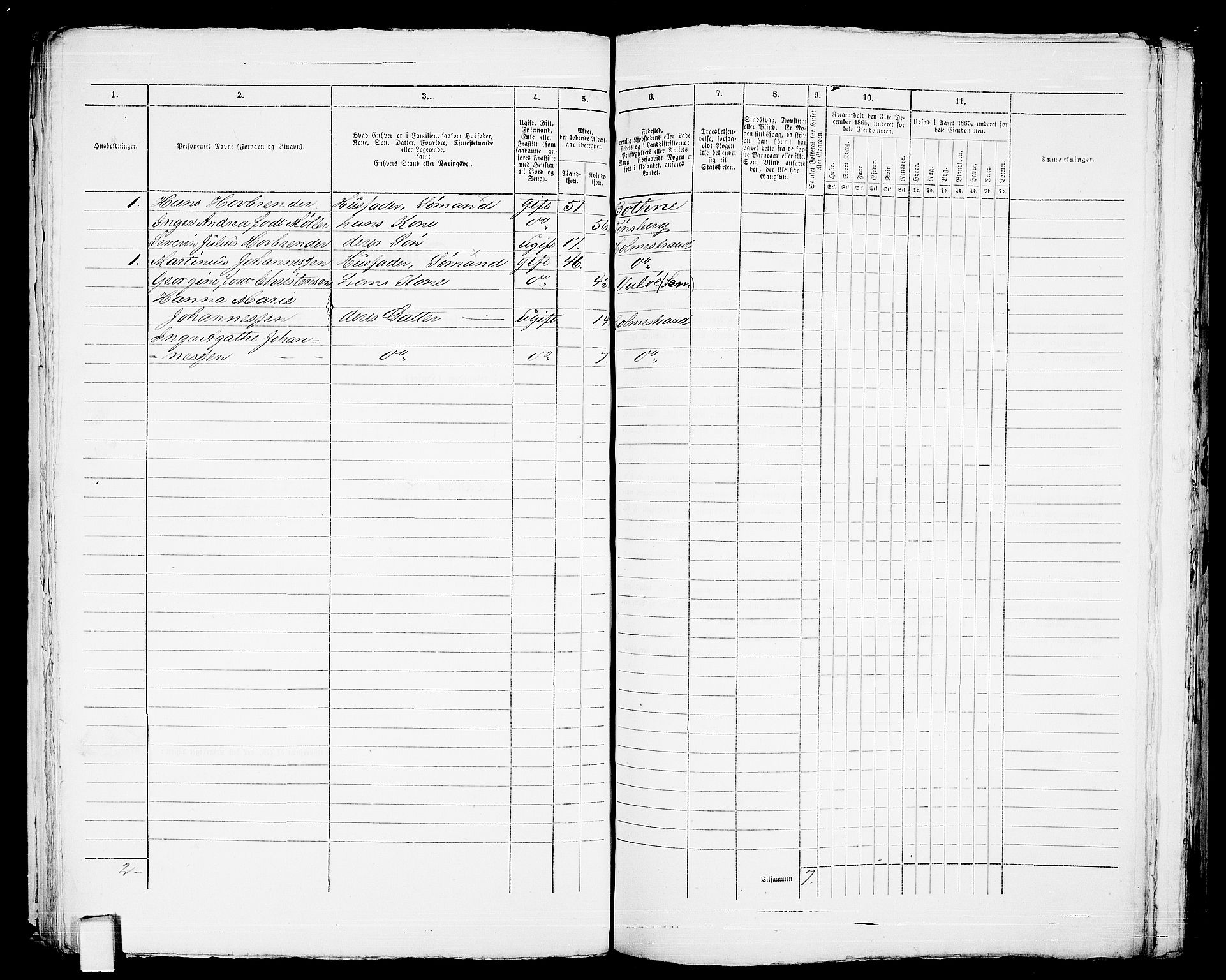 RA, 1865 census for Botne/Holmestrand, 1865, p. 130