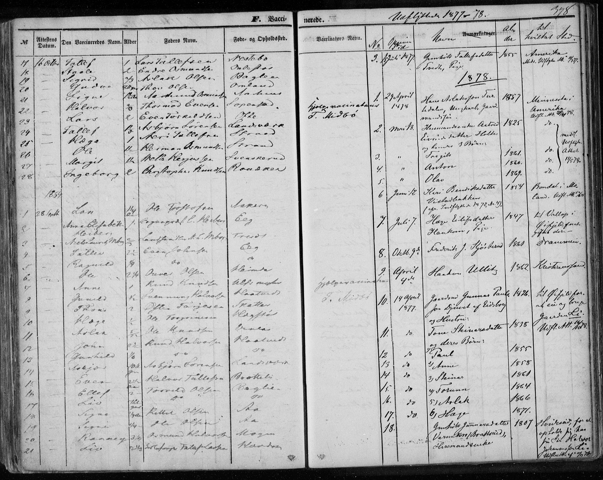 Lårdal kirkebøker, SAKO/A-284/F/Fa/L0006: Parish register (official) no. I 6, 1861-1886, p. 378