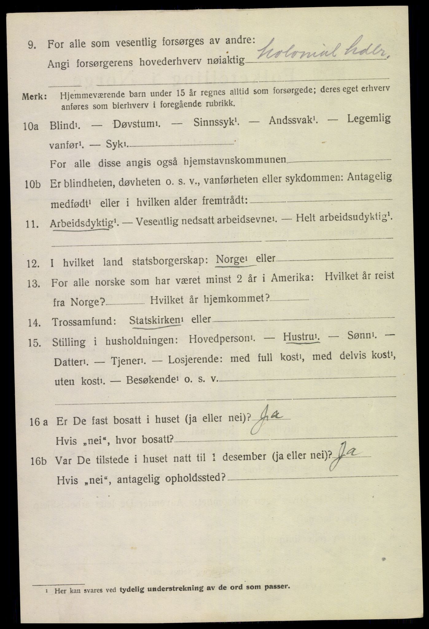 SAK, 1920 census for Fjære, 1920, p. 8494