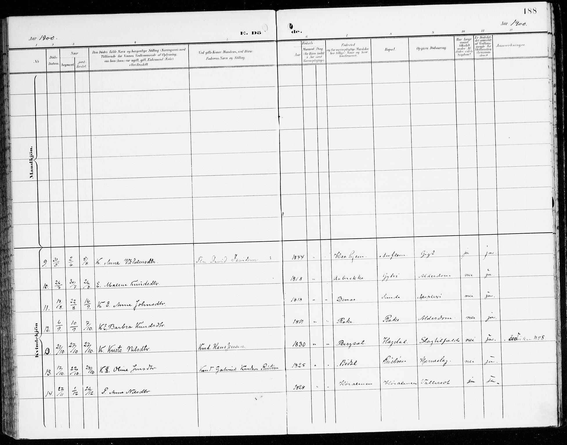 Innvik sokneprestembete, AV/SAB-A-80501: Parish register (official) no. C 2, 1900-1920, p. 188