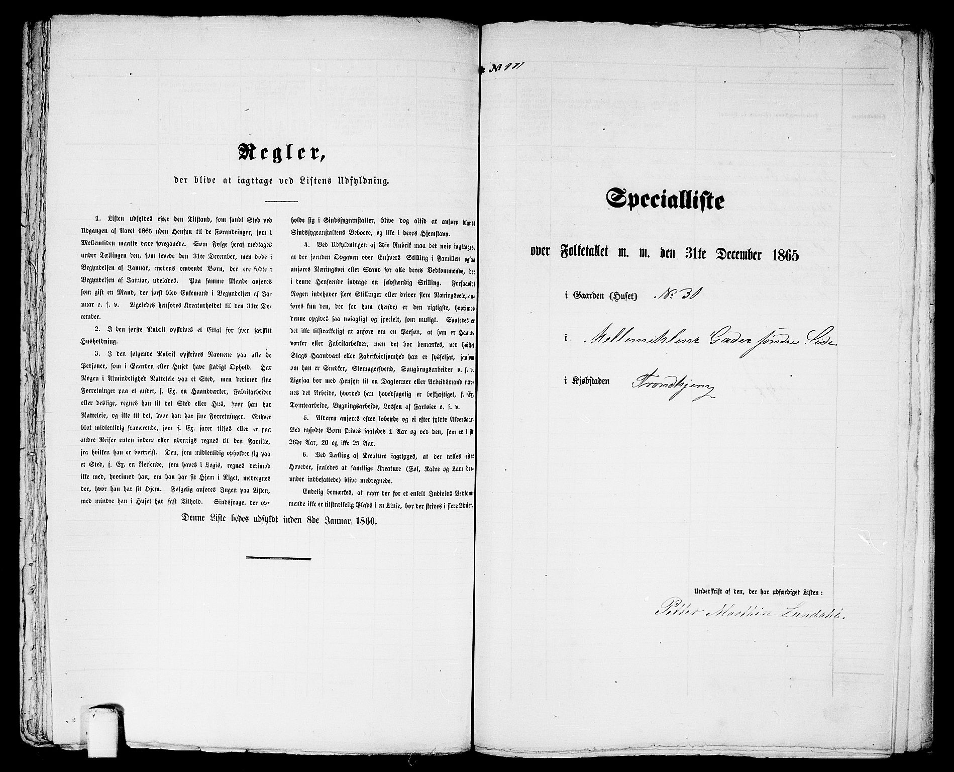 RA, 1865 census for Trondheim, 1865, p. 2021