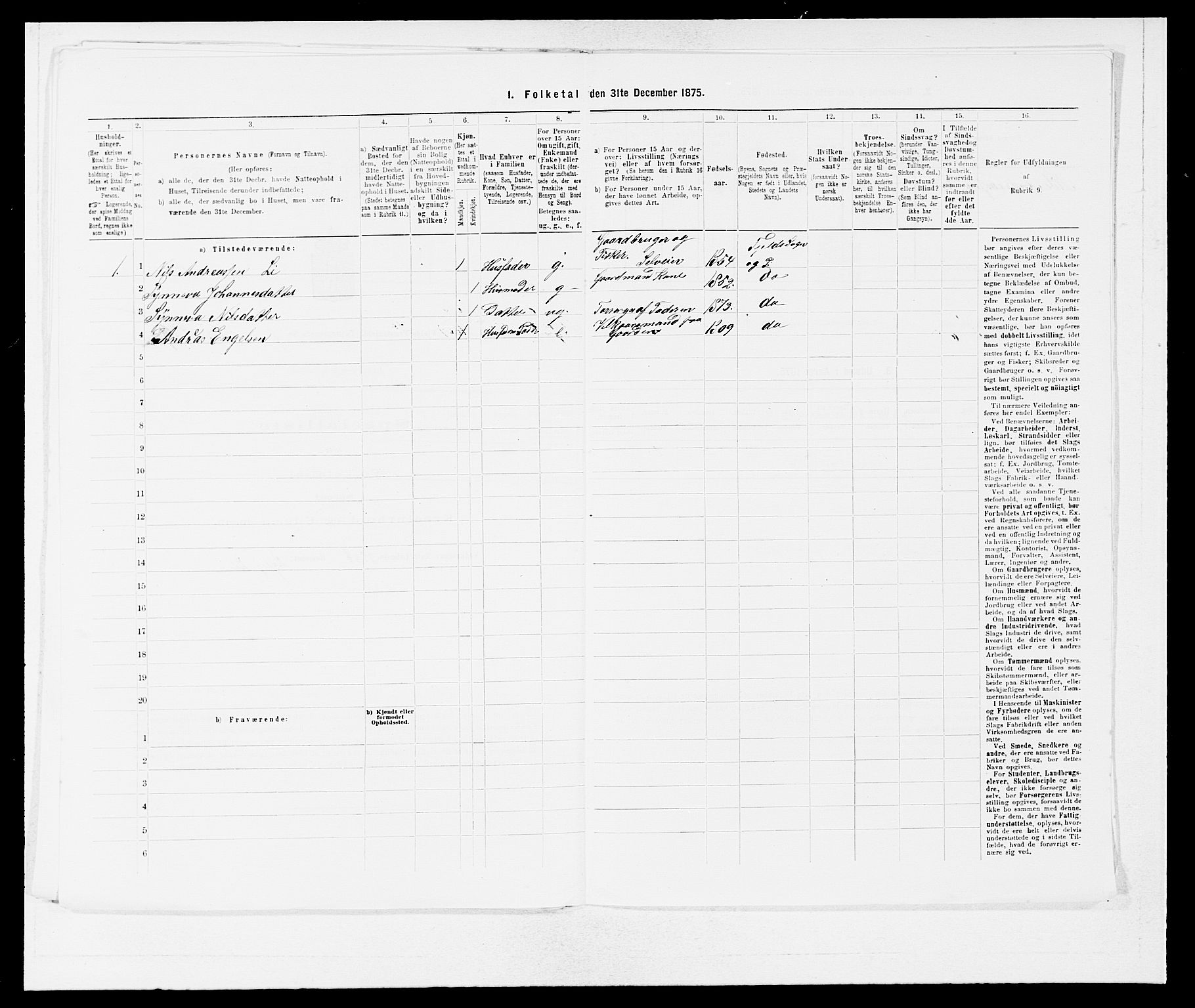 SAB, 1875 census for 1246P Fjell, 1875, p. 922