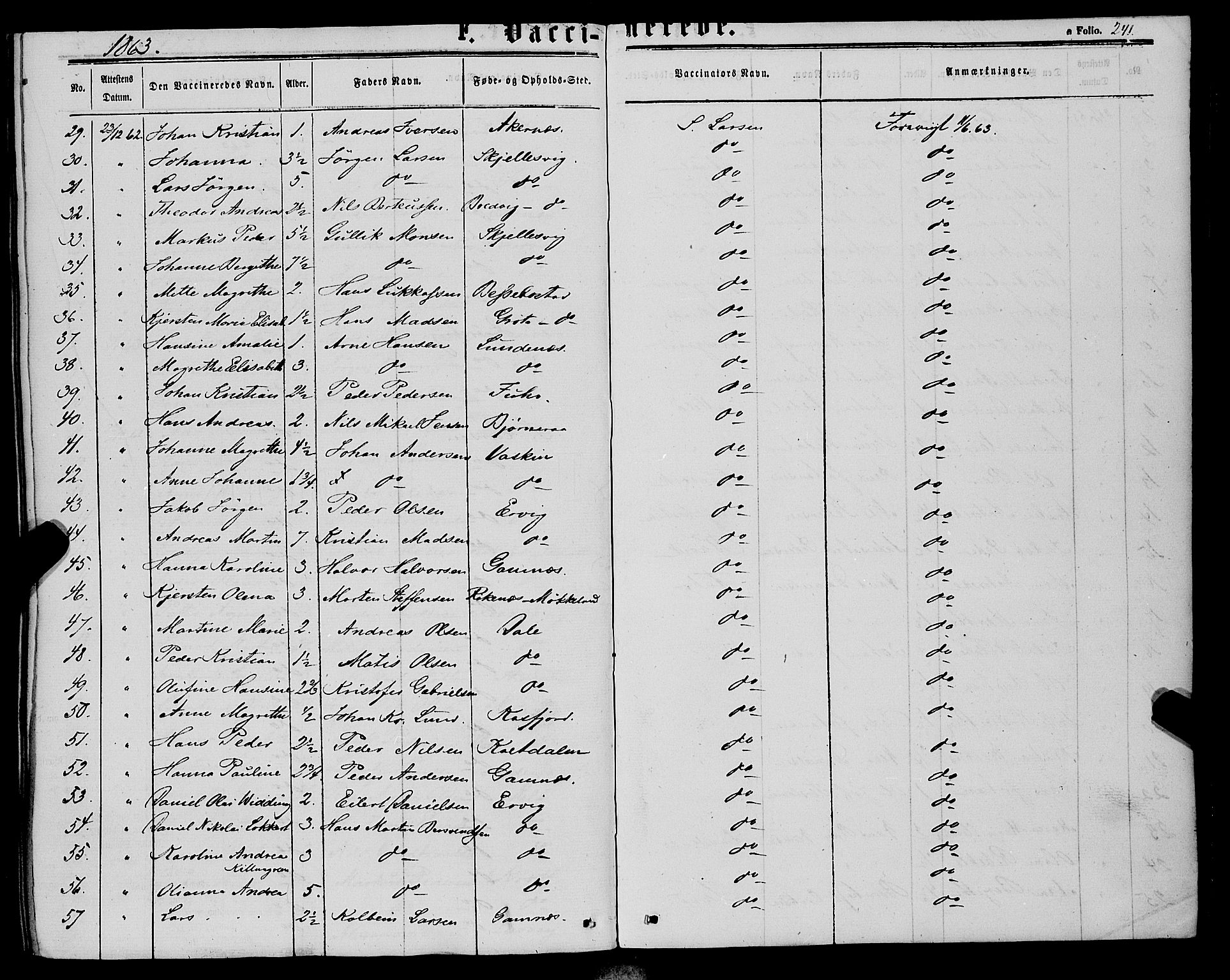 Trondenes sokneprestkontor, SATØ/S-1319/H/Ha/L0012kirke: Parish register (official) no. 12, 1863-1870, p. 241
