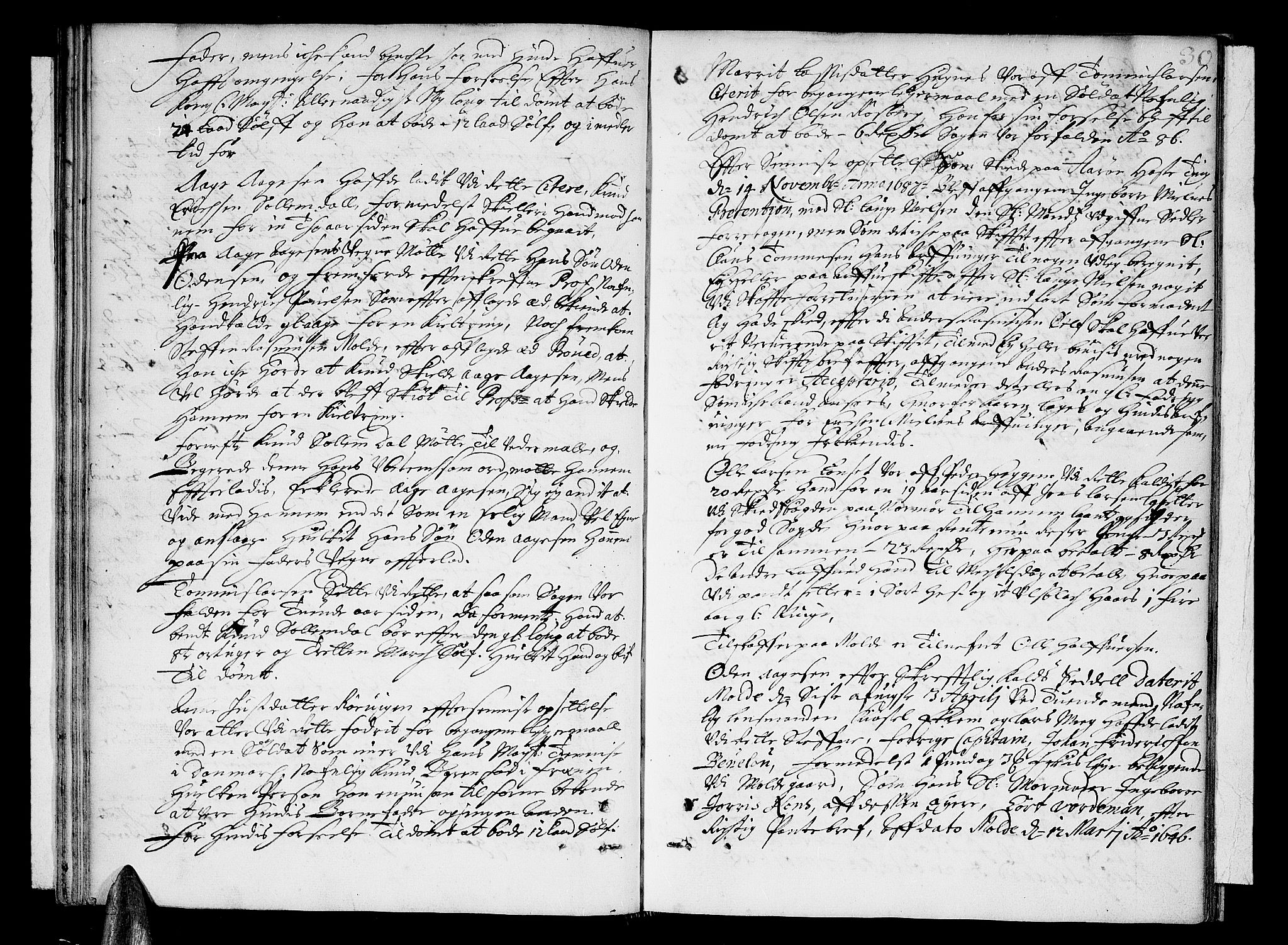 Romsdal sorenskriveri, SAT/A-4149/1/1/1A/L0001: Tingbok, 1688-1690, p. 29b-30a