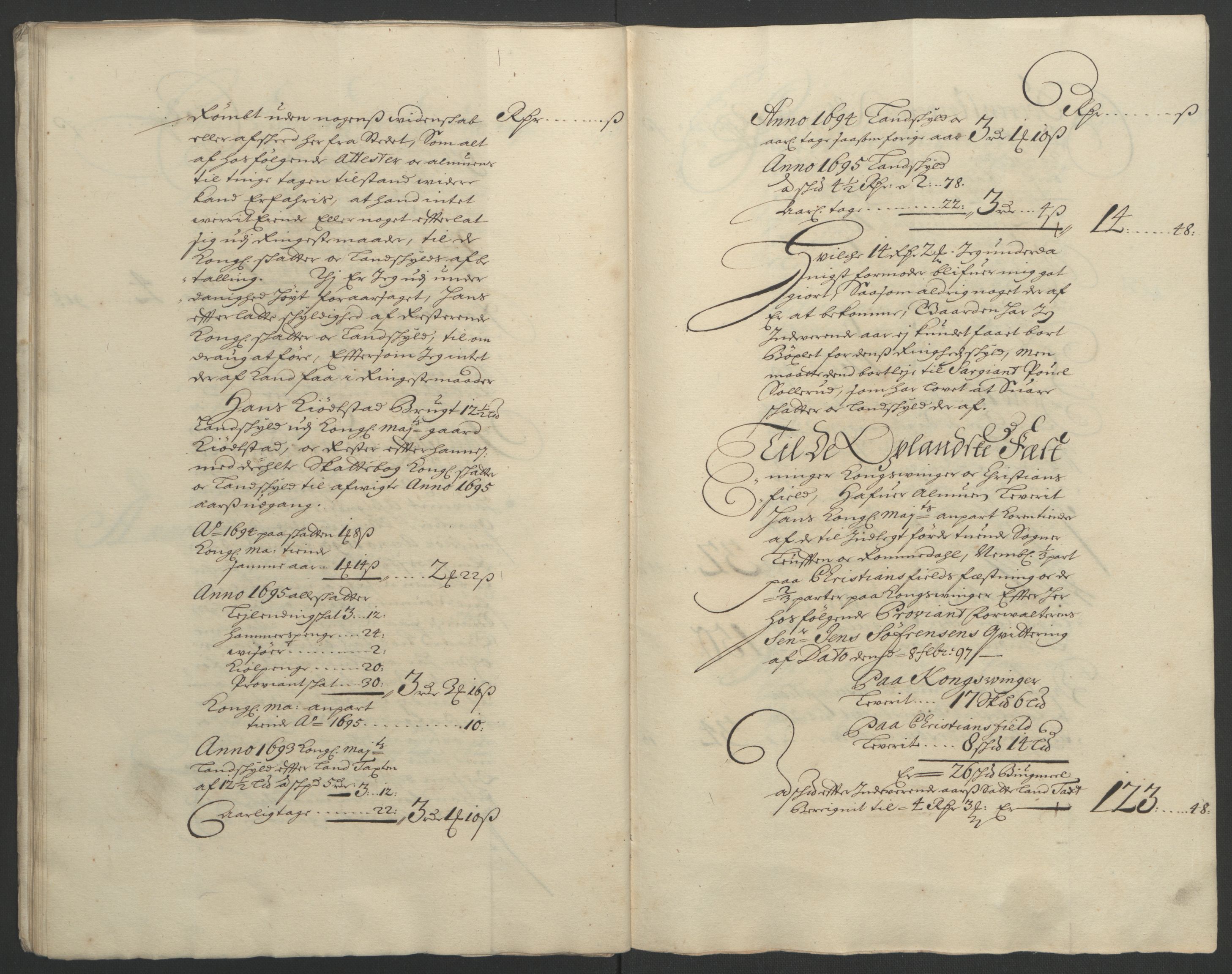 Rentekammeret inntil 1814, Reviderte regnskaper, Fogderegnskap, AV/RA-EA-4092/R16/L1036: Fogderegnskap Hedmark, 1695-1696, p. 288