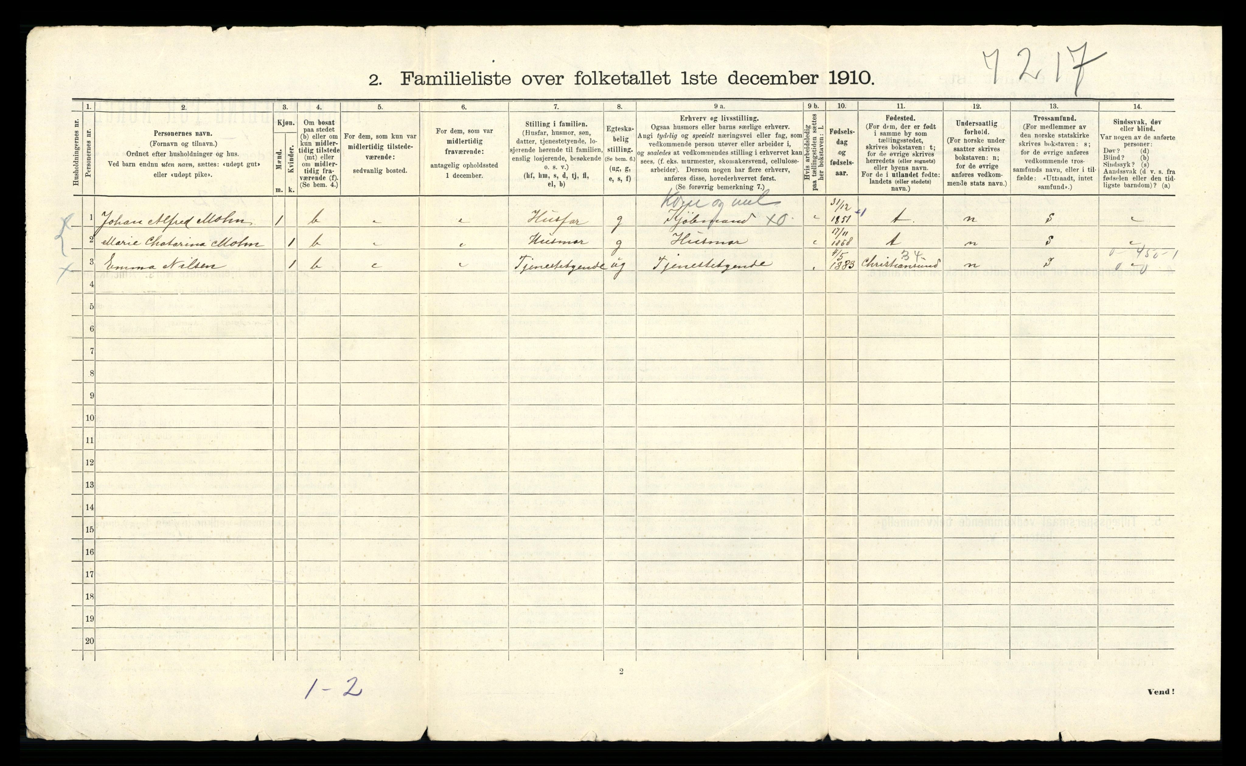 RA, 1910 census for Bergen, 1910, p. 21294