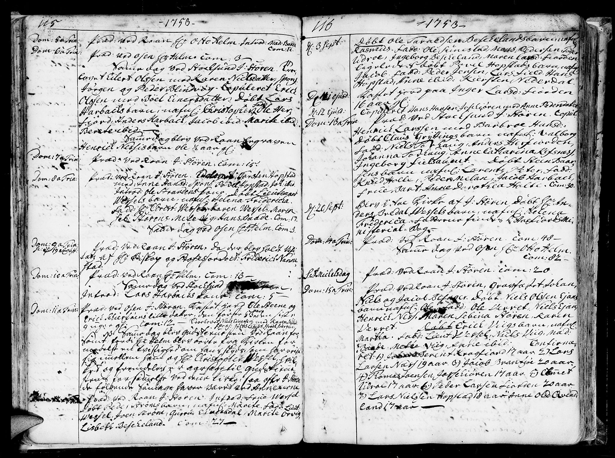 Ministerialprotokoller, klokkerbøker og fødselsregistre - Sør-Trøndelag, SAT/A-1456/657/L0700: Parish register (official) no. 657A01, 1732-1801, p. 115-116