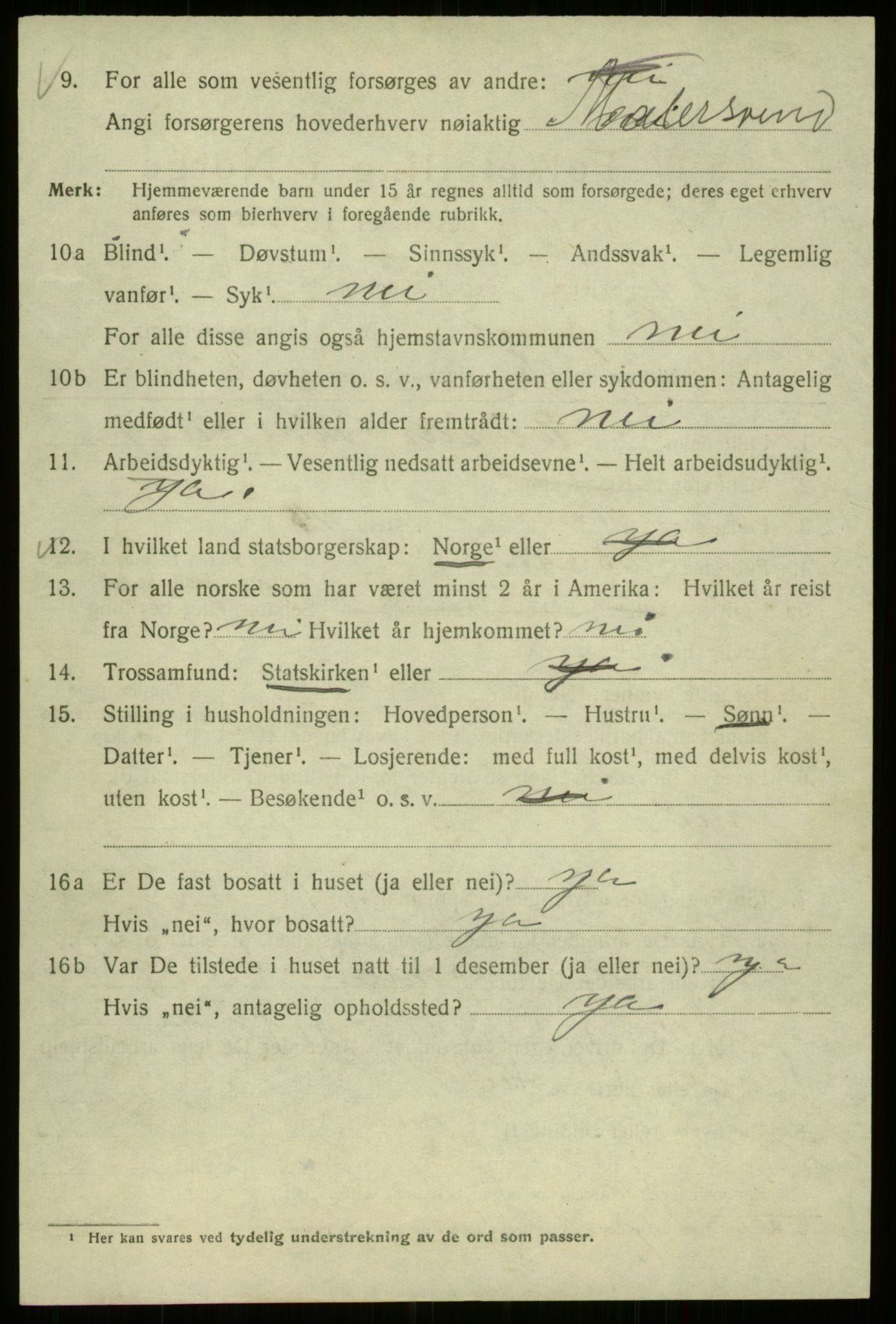 SAB, 1920 census for Bergen, 1920, p. 187137